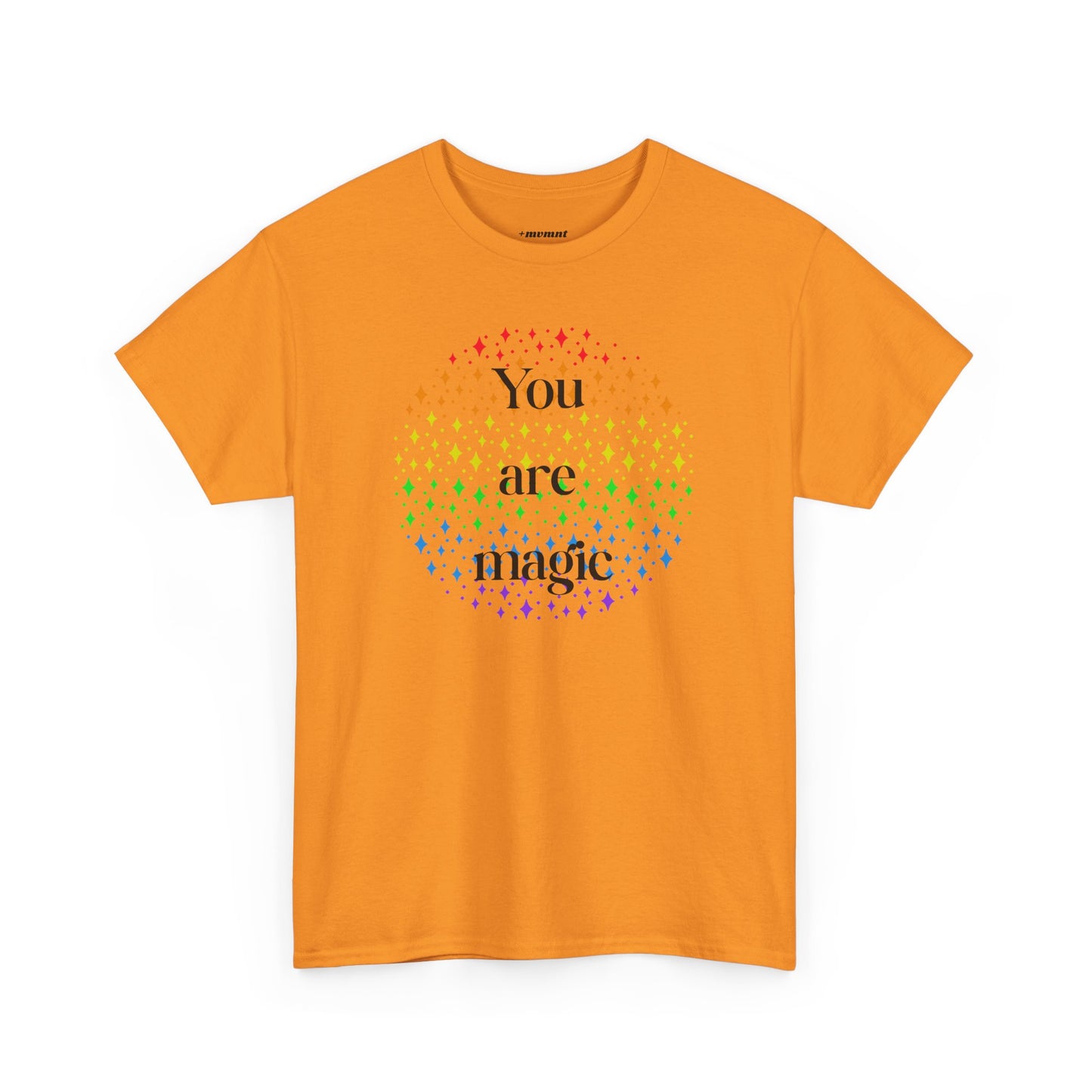 You Are Magic Unisex Tee, Inspirational T-Shirt, Rainbow Graphic Cotton Tee, Gift for Friends, Positive Affirmation Apparel