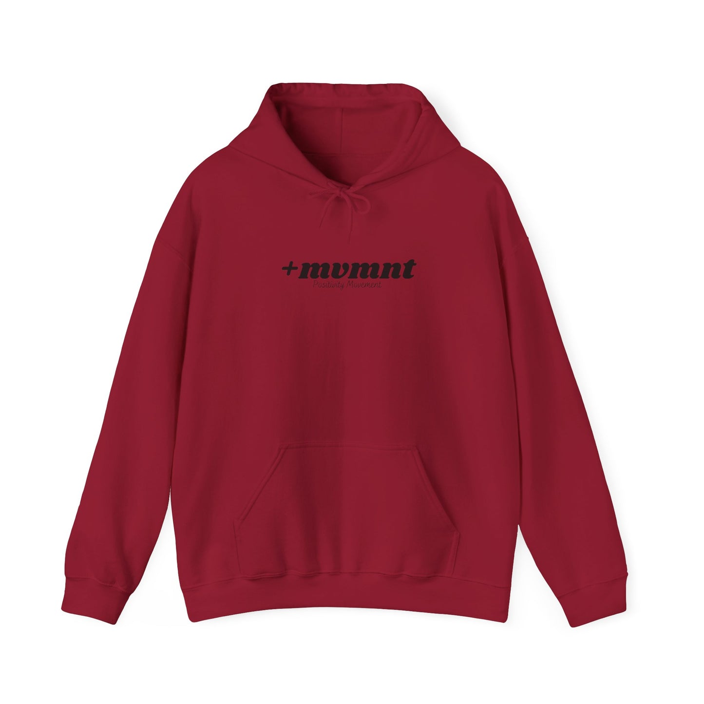 +mvmnt Unisex Hooded Sweatshirt with Motivational Design, Cozy Oversized Hoodie, Graphic Sweatshirt