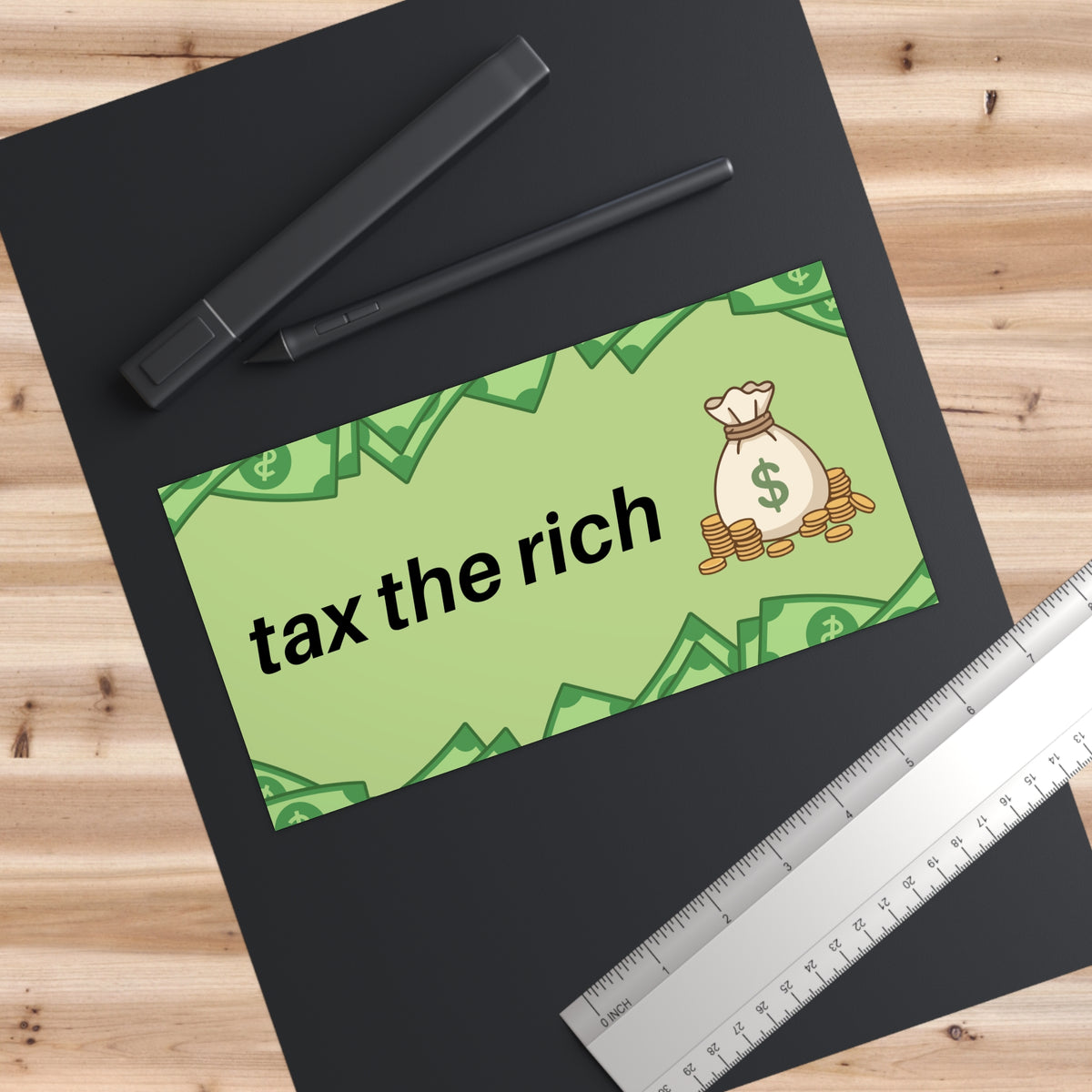 Bumper Sticker — "Tax the Rich" Political Protest Decal