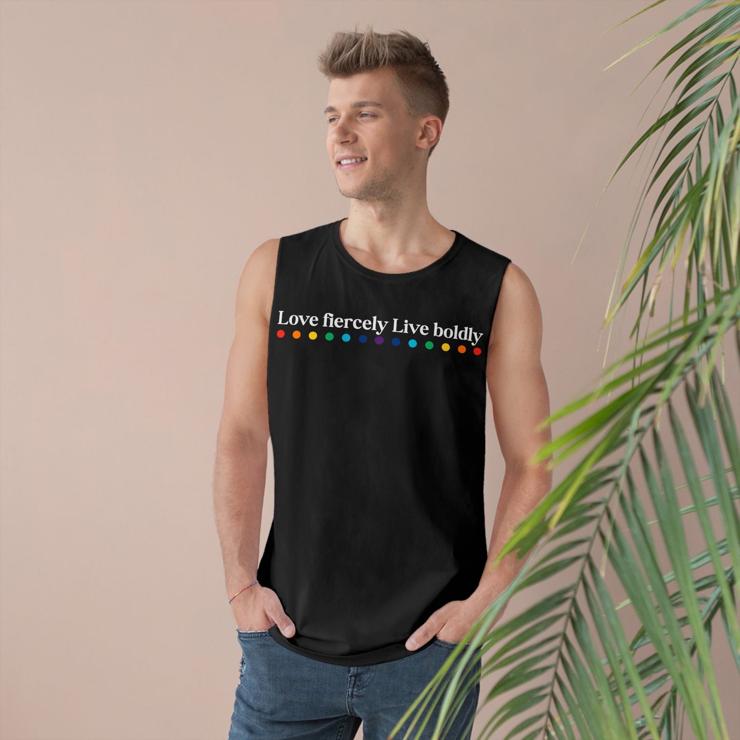 "Love fiercely Live boldly" PRIDE Unisex Tank