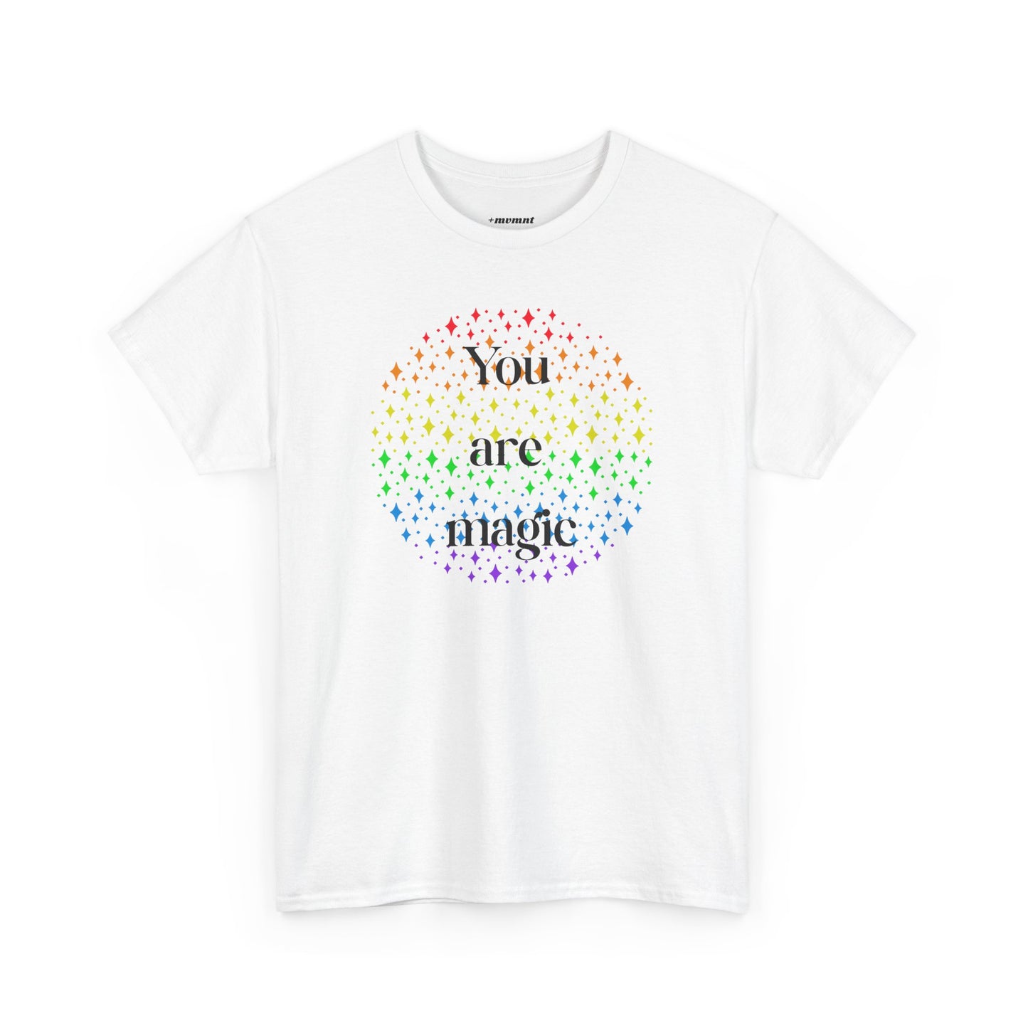 You Are Magic Unisex Tee, Inspirational T-Shirt, Rainbow Graphic Cotton Tee, Gift for Friends, Positive Affirmation Apparel