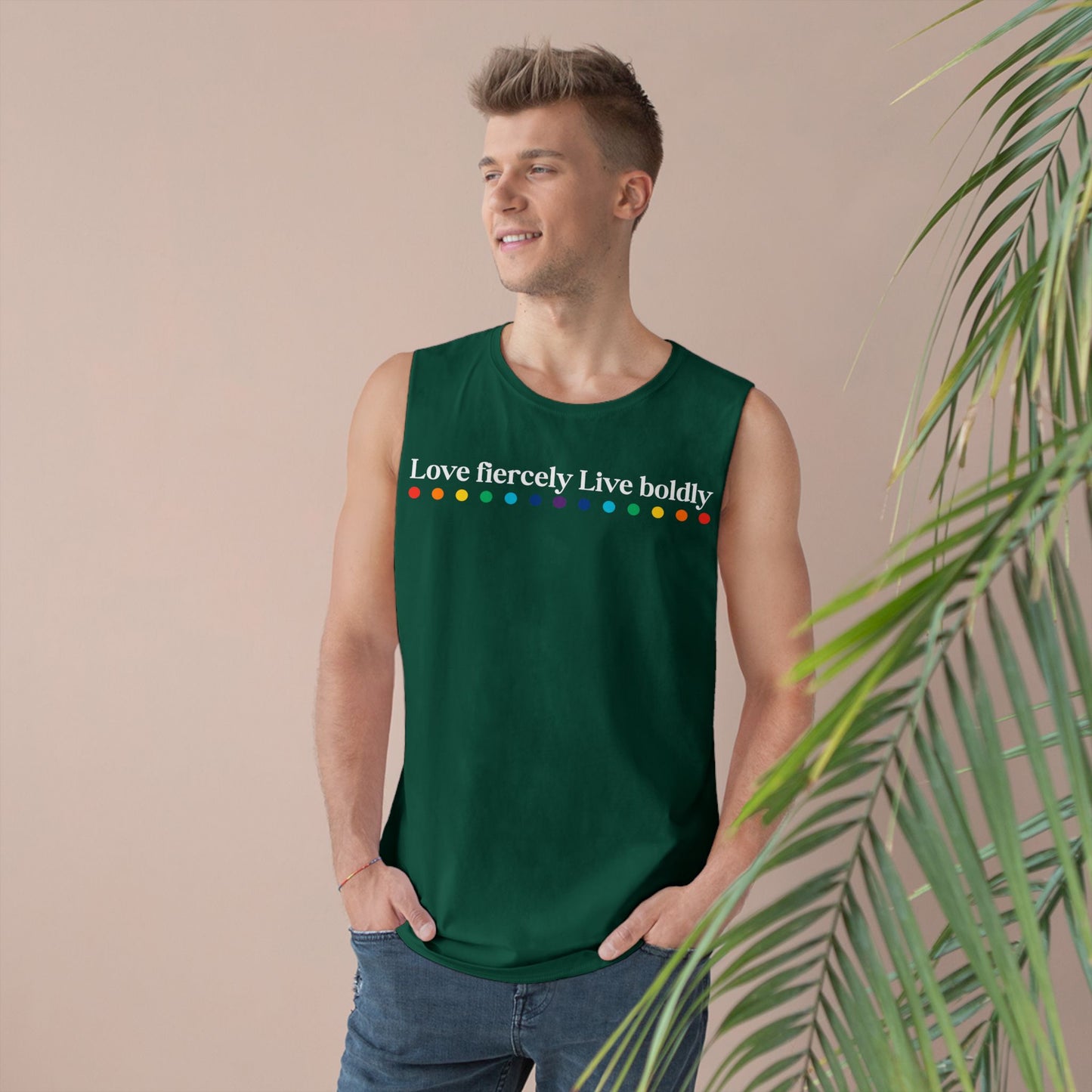 "Love fiercely Live boldly" PRIDE Unisex Tank
