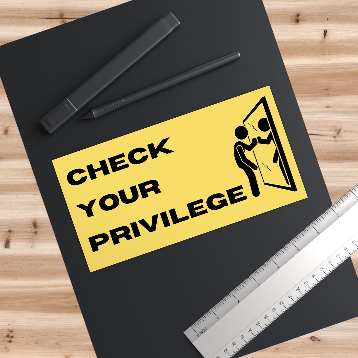Social Justice Bumper Sticker - "Check Your Privilege" - Bold Message & Eye-Catching Design