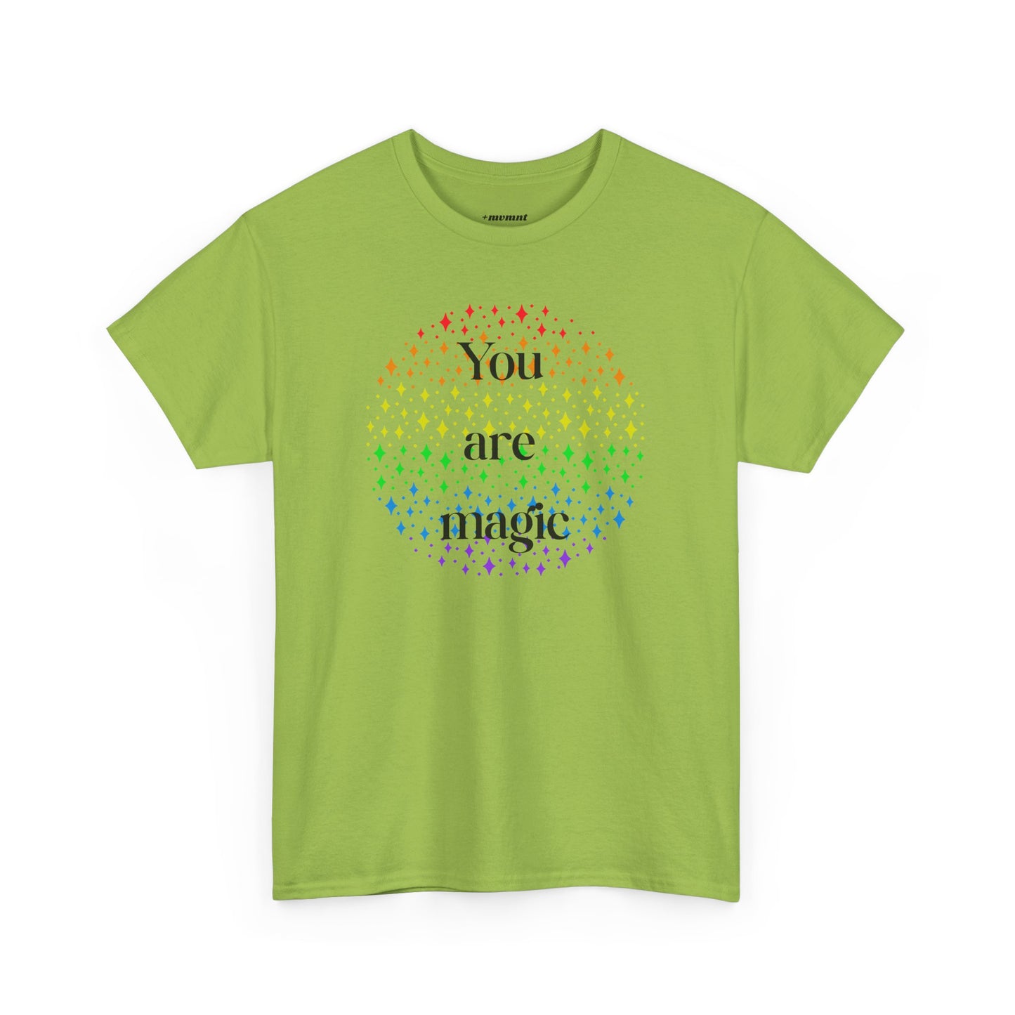 You Are Magic Unisex Tee, Inspirational T-Shirt, Rainbow Graphic Cotton Tee, Gift for Friends, Positive Affirmation Apparel
