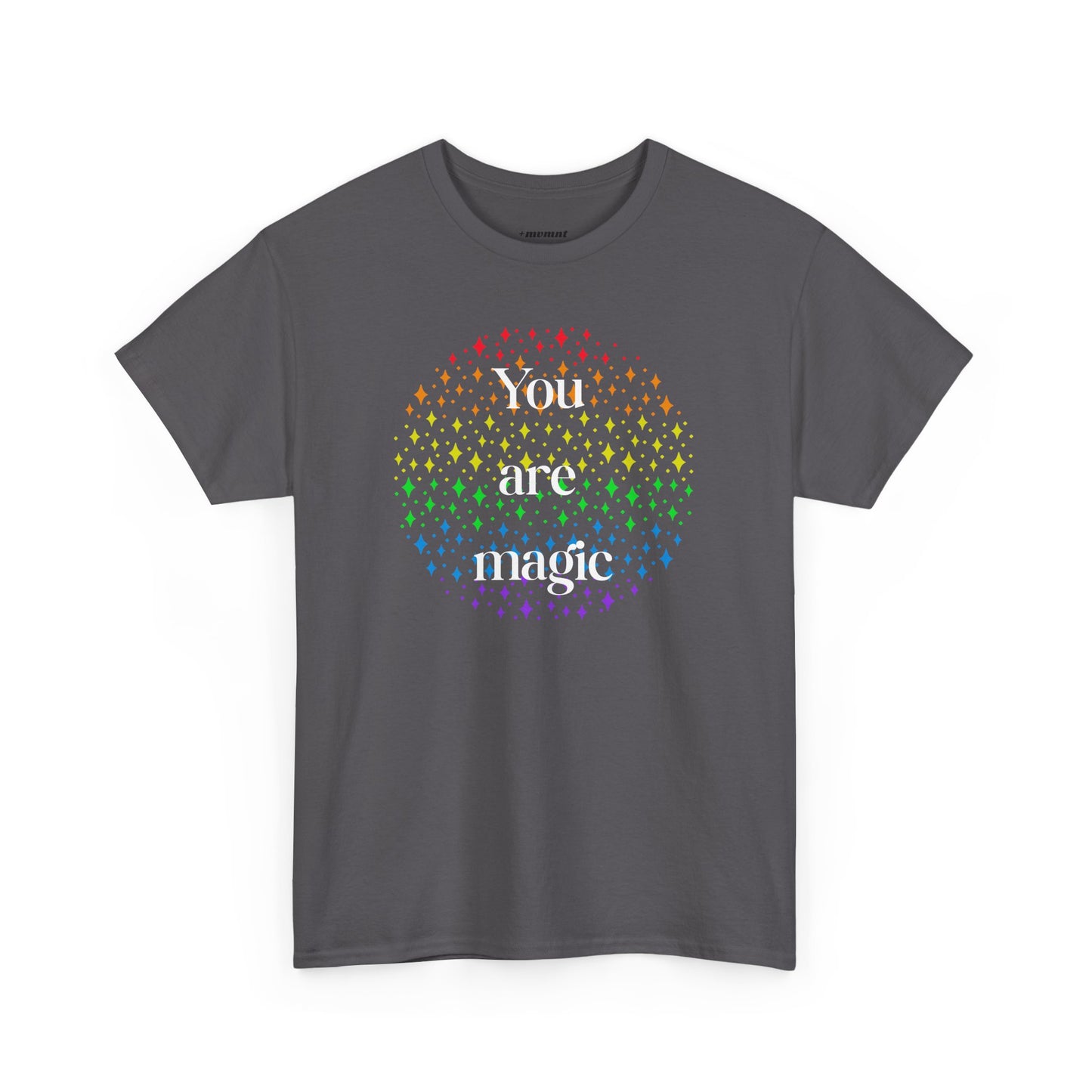 You Are Magic Unisex Tee, Inspirational T-Shirt, Rainbow Graphic Cotton Tee, Gift for Friends, Positive Affirmation Apparel