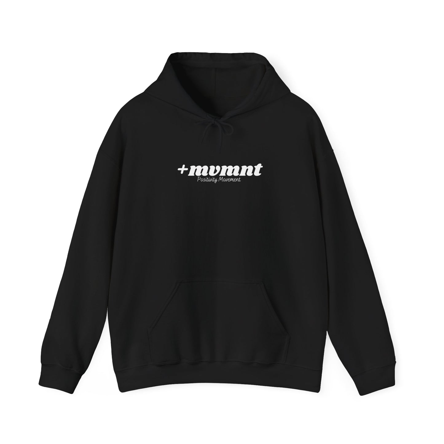 +mvmnt Unisex Hooded Sweatshirt with Motivational Design, Cozy Oversized Hoodie, Graphic Sweatshirt