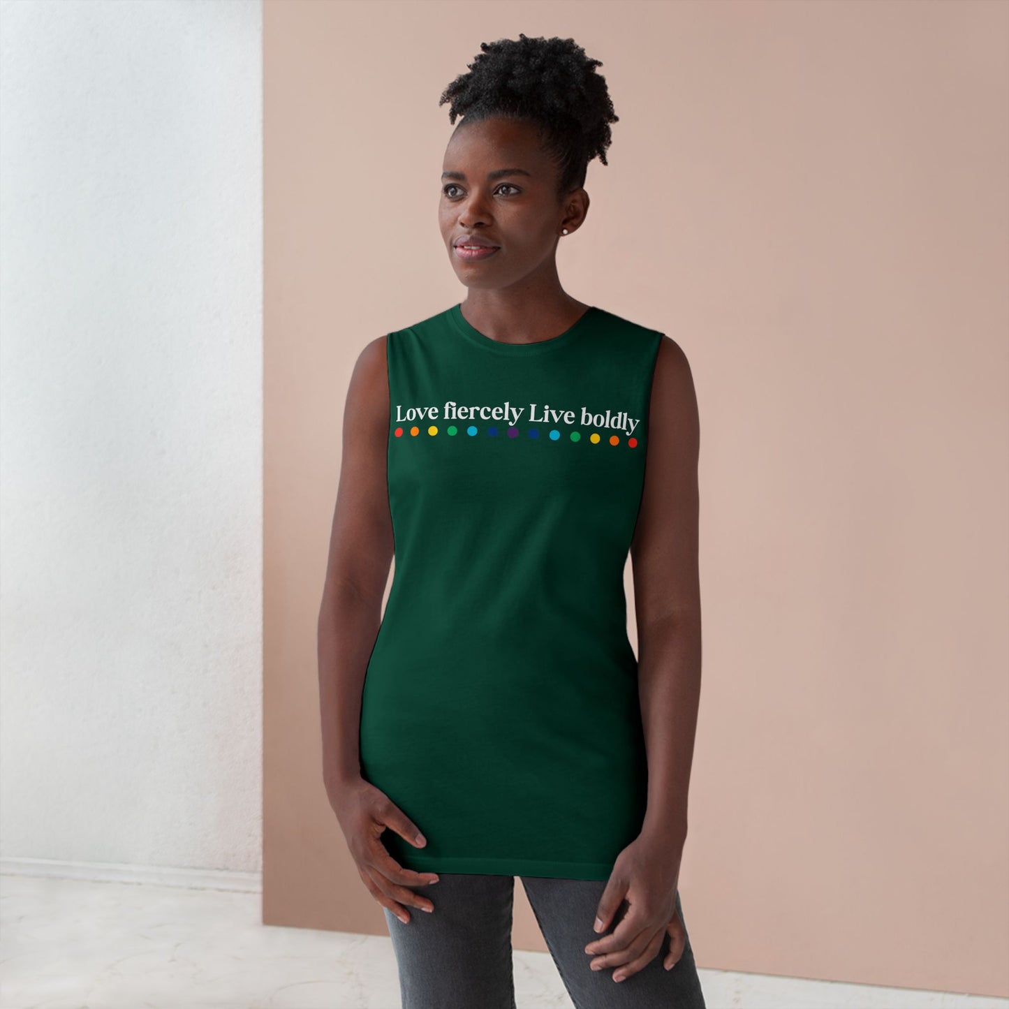 "Love fiercely Live boldly" PRIDE Unisex Tank