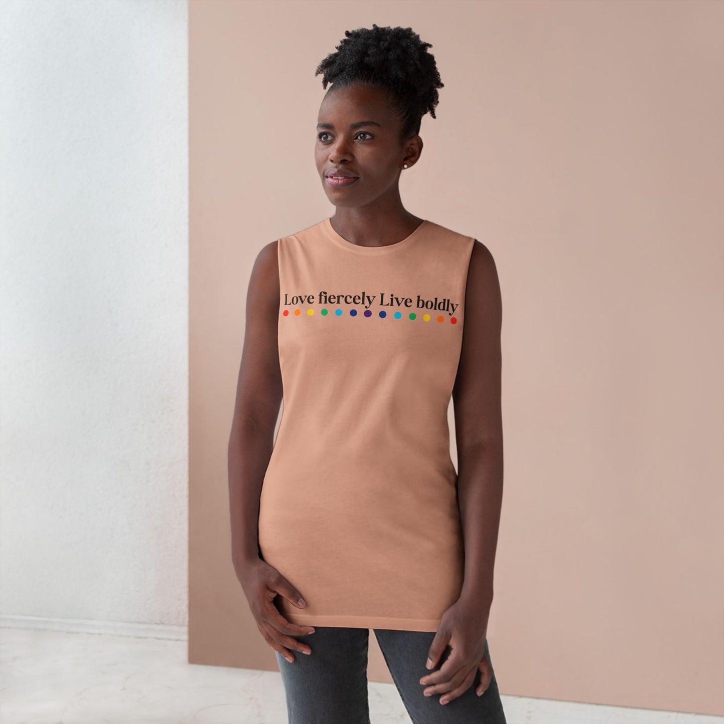 "Love fiercely Live boldly" PRIDE Unisex Tank