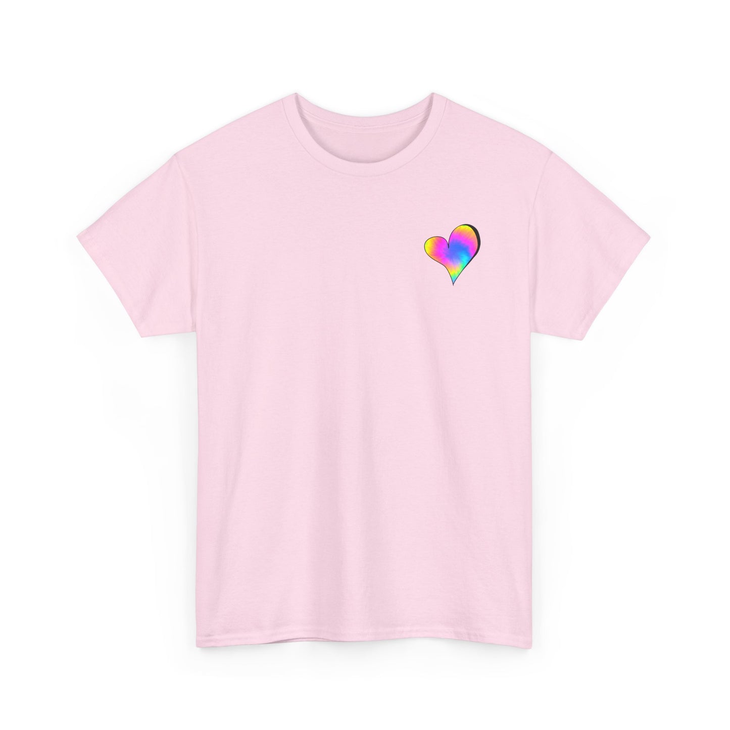 Rainbow Heart & Wings Unisex Cotton Tee, LGBTQ+ Pride Shirt, Summer Casual Wear, Gift for Friends, Colorful Festival Apparel