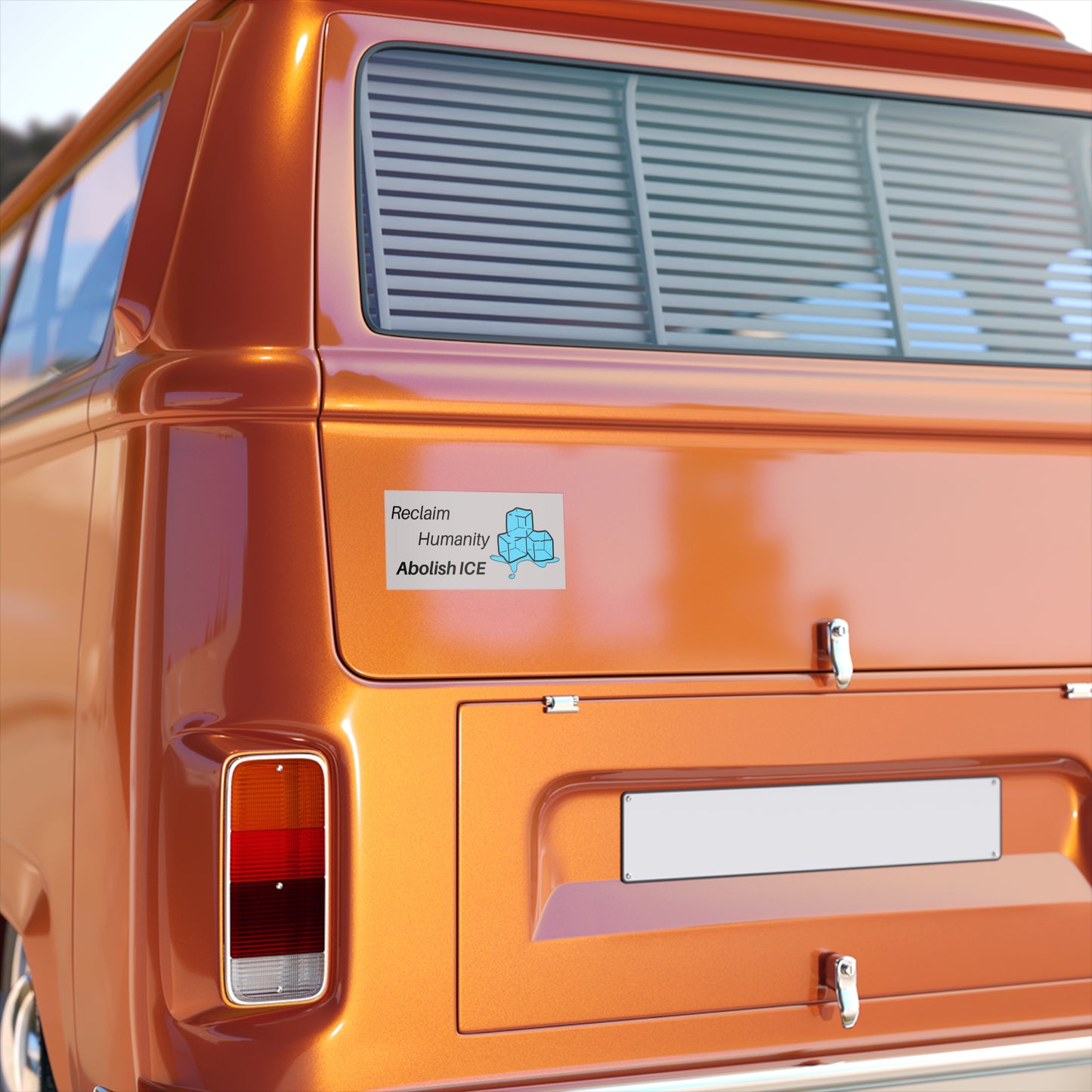 Abolish ICE Bumper Stickers, Activist Car Decals, Reclaim Humanity Stickers, Abolish ICE Stickers, Political Message Art