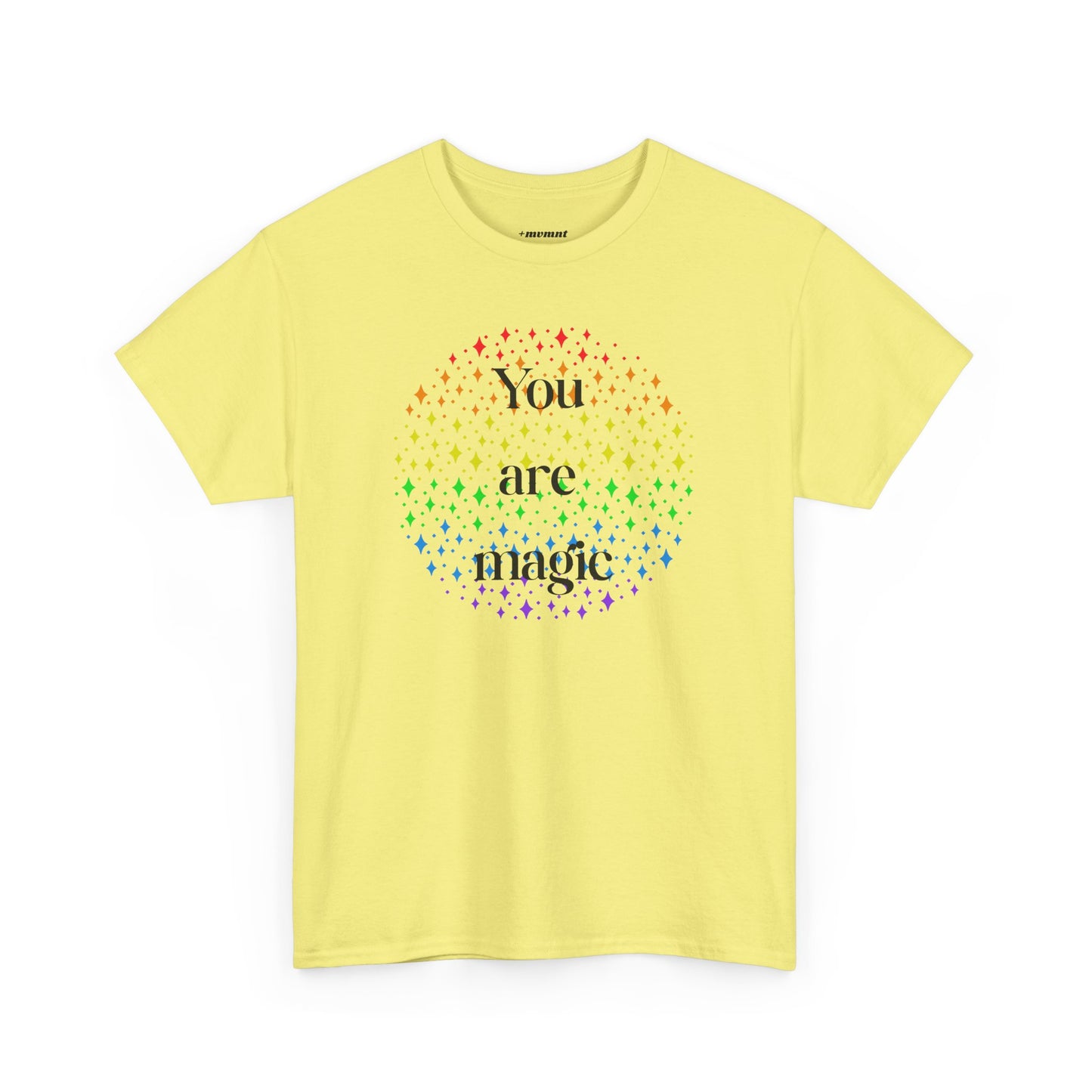 You Are Magic Unisex Tee, Inspirational T-Shirt, Rainbow Graphic Cotton Tee, Gift for Friends, Positive Affirmation Apparel