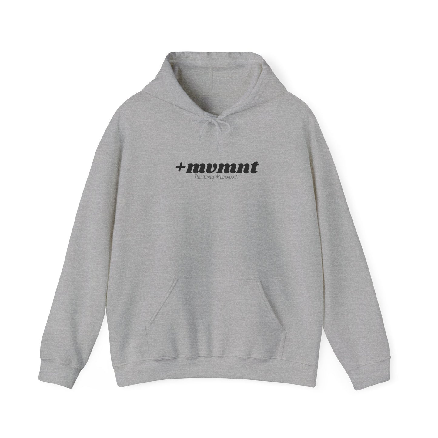 +mvmnt Unisex Hooded Sweatshirt with Motivational Design, Cozy Oversized Hoodie, Graphic Sweatshirt