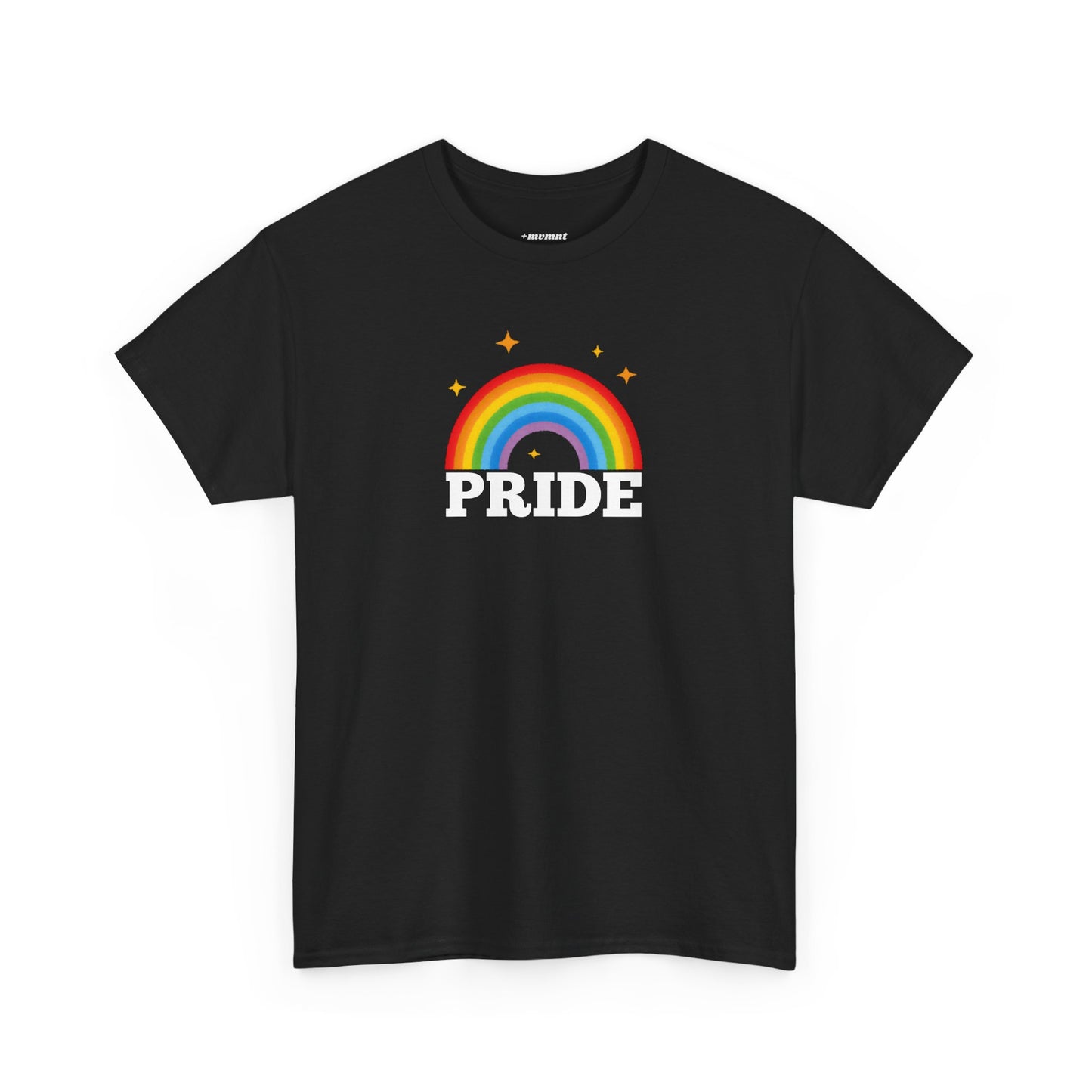 Pride Rainbow Unisex Heavy Cotton Tee, LGBTQ+ Apparel, Festival Shirt, Support Equality, Pride Month Celebration