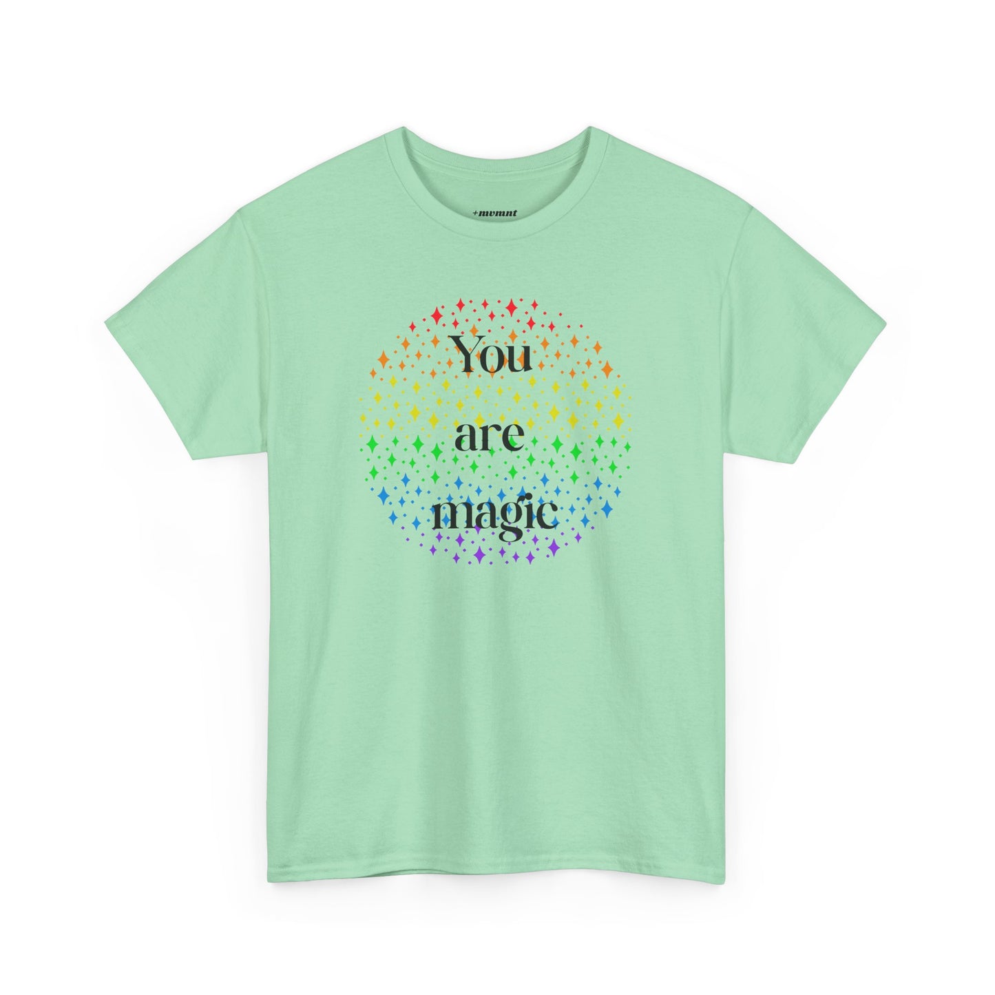 You Are Magic Unisex Tee, Inspirational T-Shirt, Rainbow Graphic Cotton Tee, Gift for Friends, Positive Affirmation Apparel