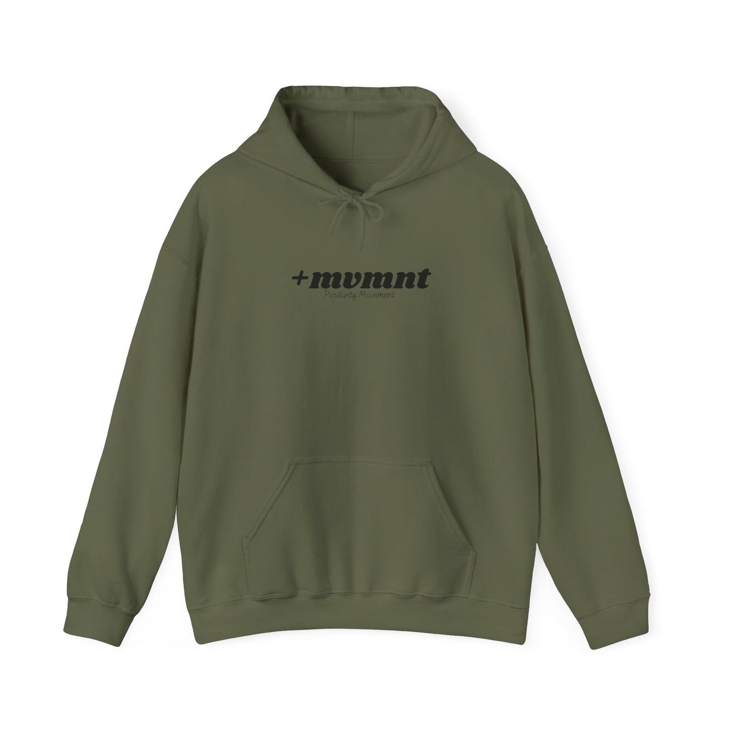 +mvmnt Unisex Hooded Sweatshirt with Motivational Design, Cozy Oversized Hoodie, Graphic Sweatshirt