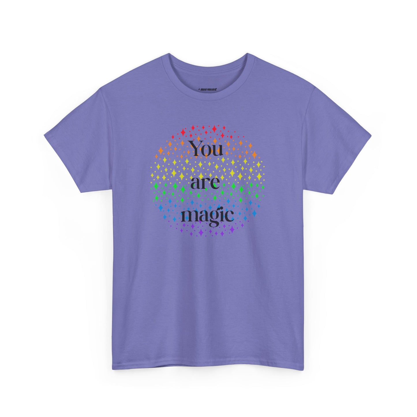 You Are Magic Unisex Tee, Inspirational T-Shirt, Rainbow Graphic Cotton Tee, Gift for Friends, Positive Affirmation Apparel