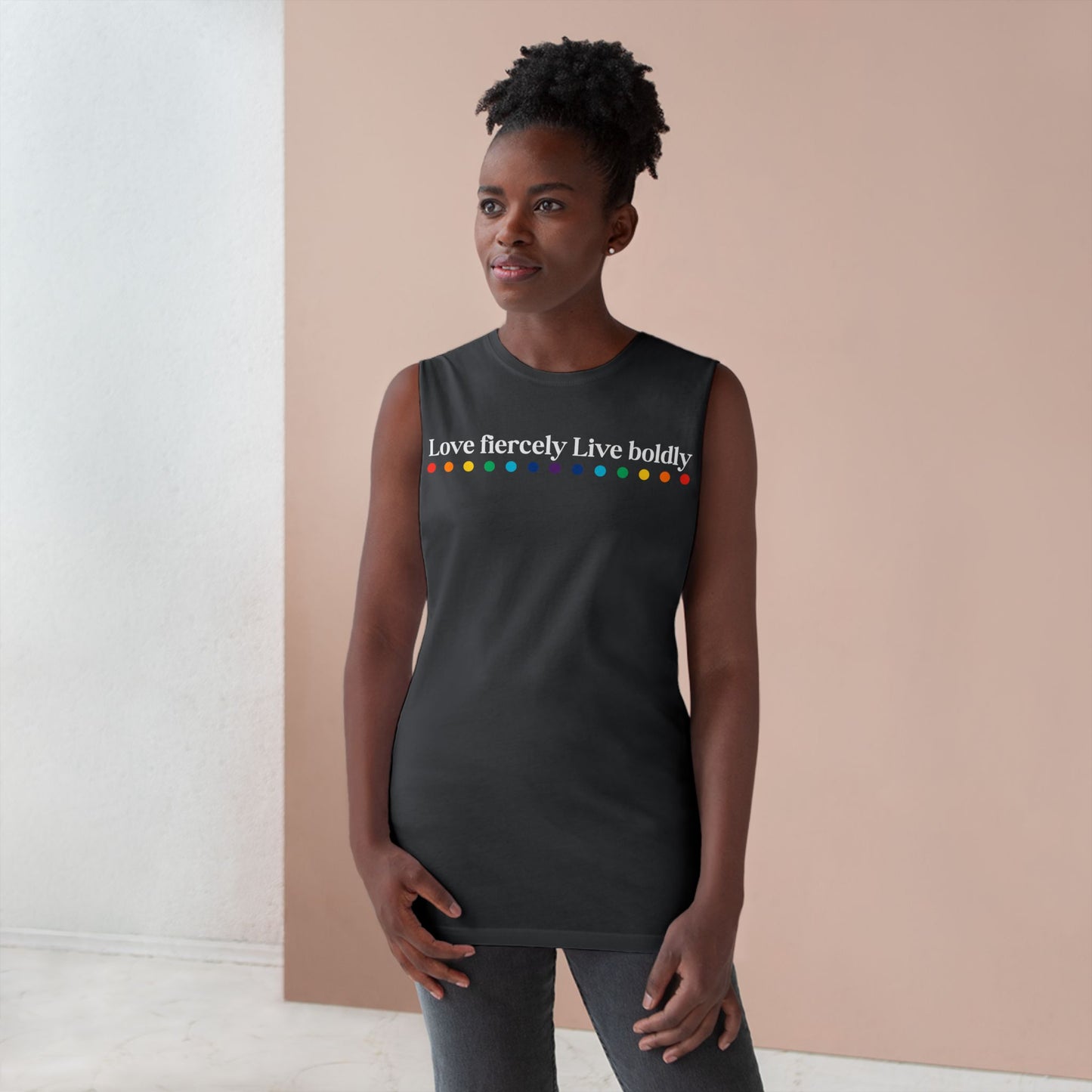 "Love fiercely Live boldly" PRIDE Unisex Tank