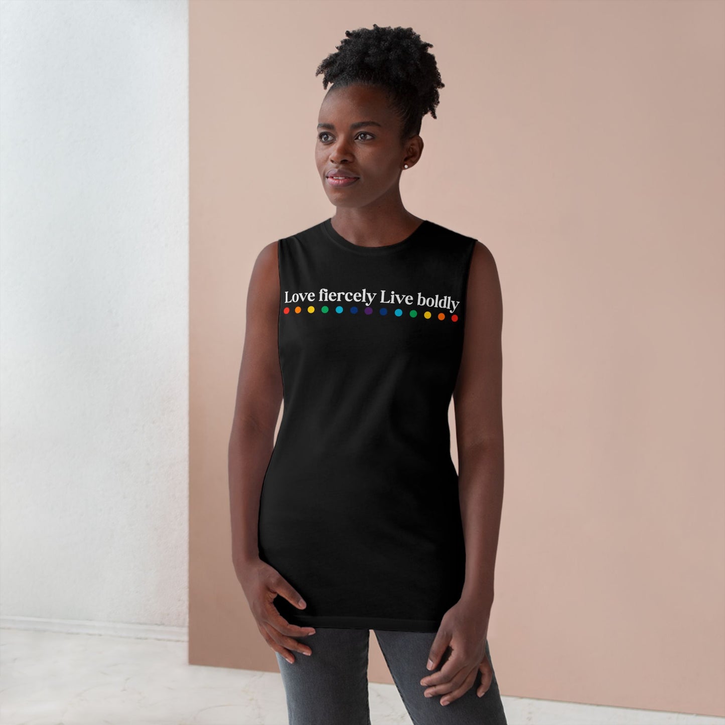 "Love fiercely Live boldly" PRIDE Unisex Tank