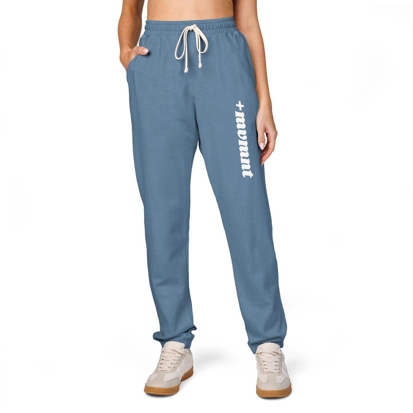 Positivity Mvmnt Logo Unisex Garment-Dyed Fleece Sweatpants