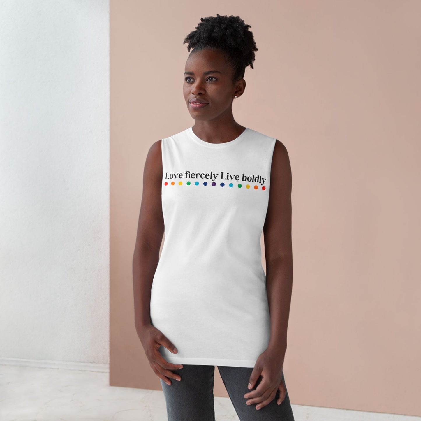 "Love fiercely Live boldly" PRIDE Unisex Tank