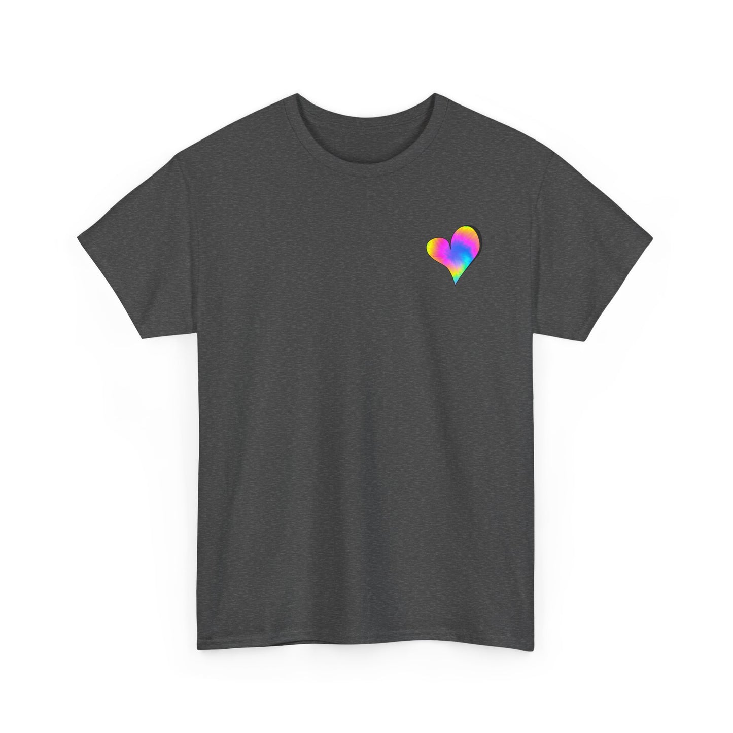 Rainbow Heart & Wings Unisex Cotton Tee, LGBTQ+ Pride Shirt, Summer Casual Wear, Gift for Friends, Colorful Festival Apparel