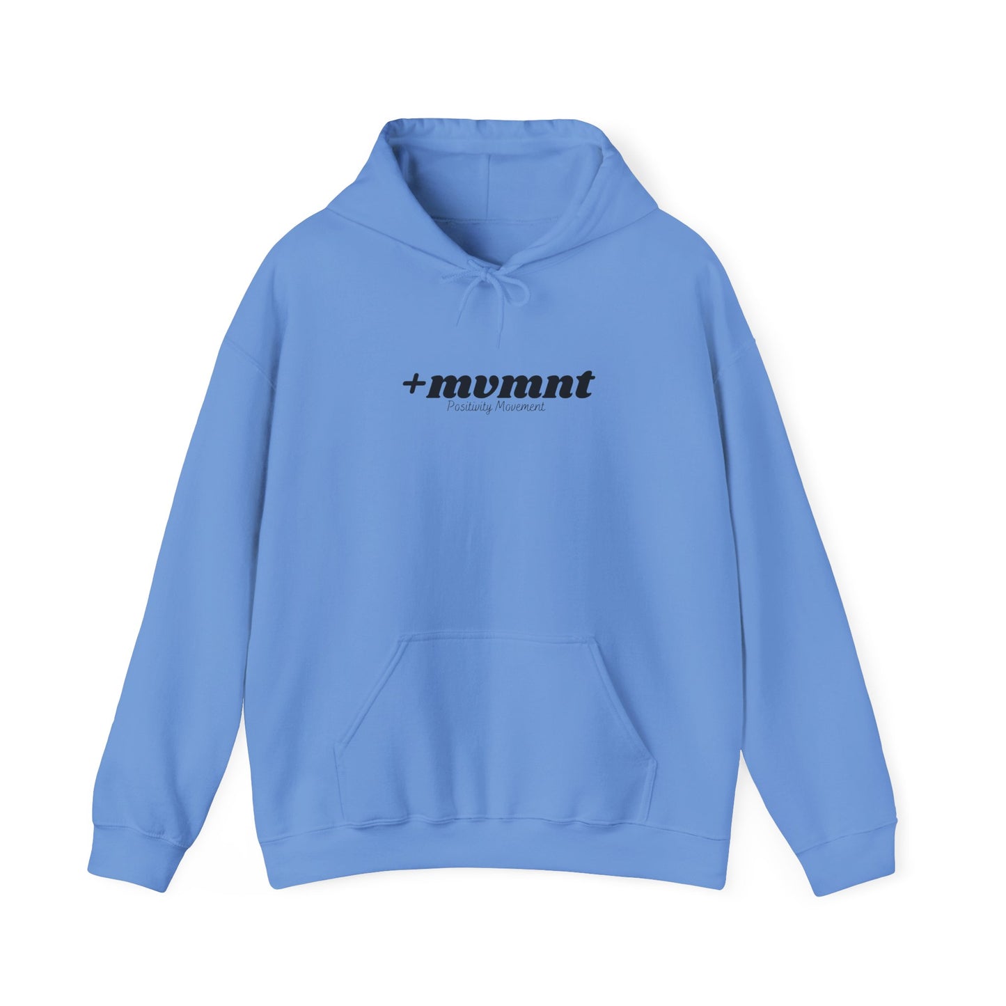+mvmnt Unisex Hooded Sweatshirt with Motivational Design, Cozy Oversized Hoodie, Graphic Sweatshirt