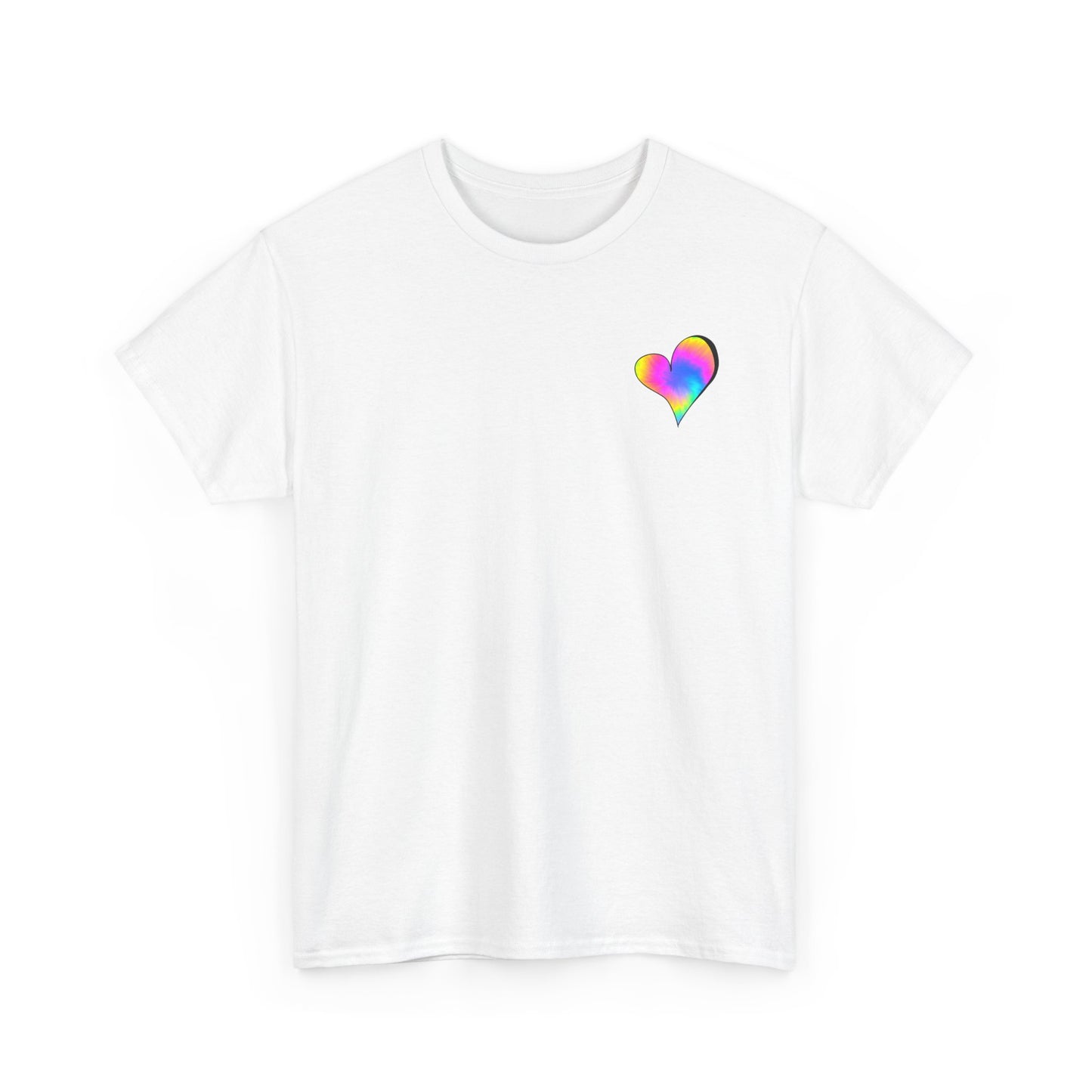 Rainbow Heart & Wings Unisex Cotton Tee, LGBTQ+ Pride Shirt, Summer Casual Wear, Gift for Friends, Colorful Festival Apparel