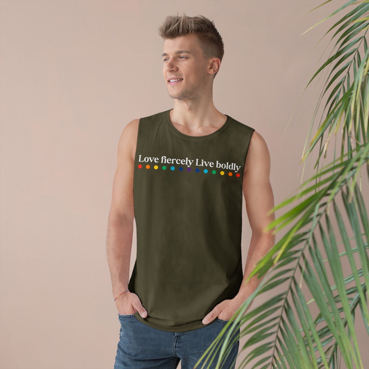 "Love fiercely Live boldly" PRIDE Unisex Tank