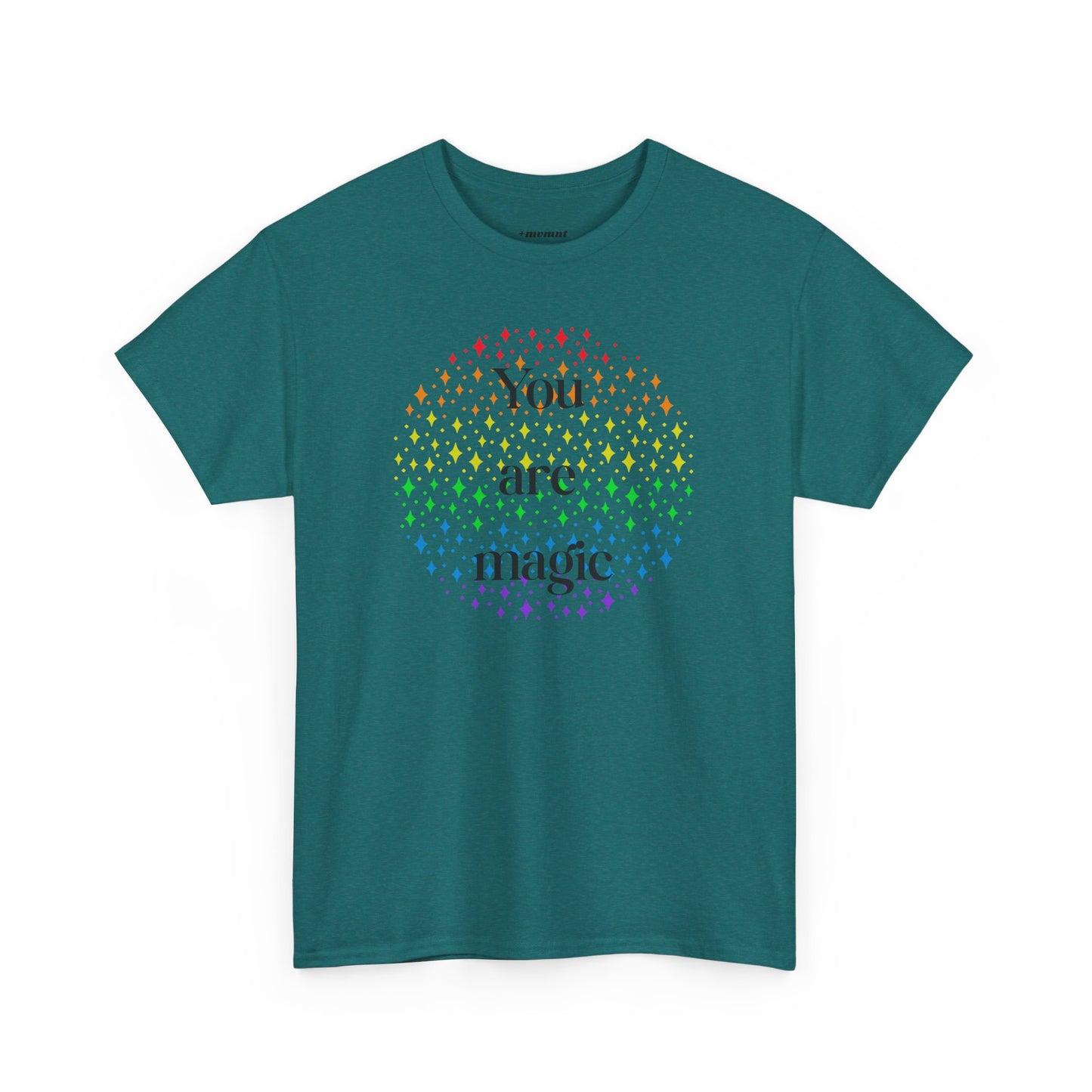 You Are Magic Unisex Tee, Inspirational T-Shirt, Rainbow Graphic Cotton Tee, Gift for Friends, Positive Affirmation Apparel