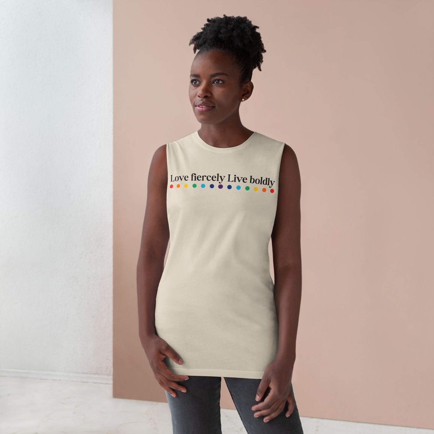 "Love fiercely Live boldly" PRIDE Unisex Tank