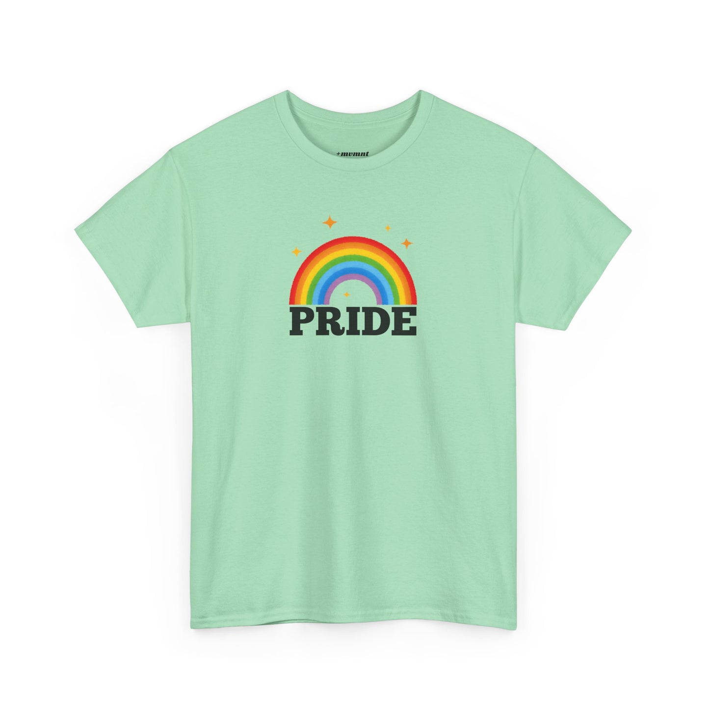 Pride Rainbow Unisex Heavy Cotton Tee, LGBTQ+ Apparel, Festival Shirt, Support Equality, Pride Month Celebration