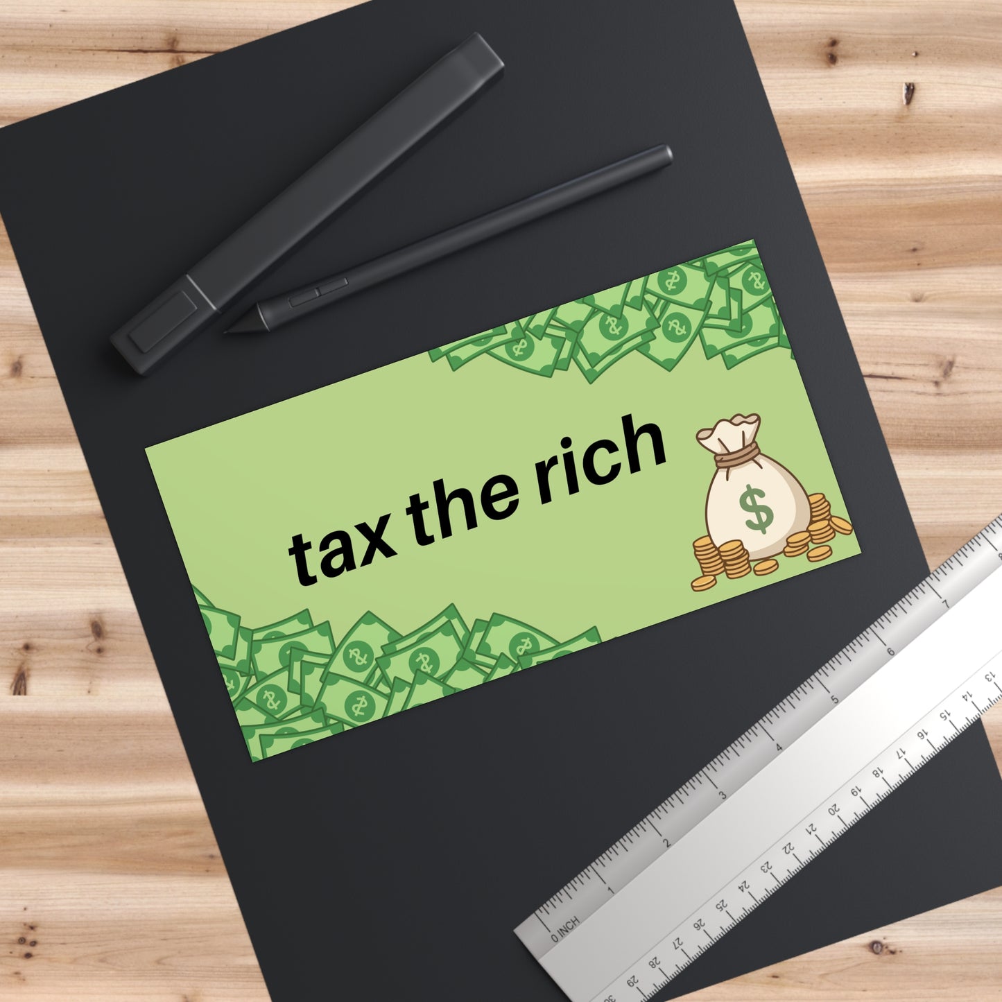 Bumper Sticker — "Tax the Rich" Political Protest Decal