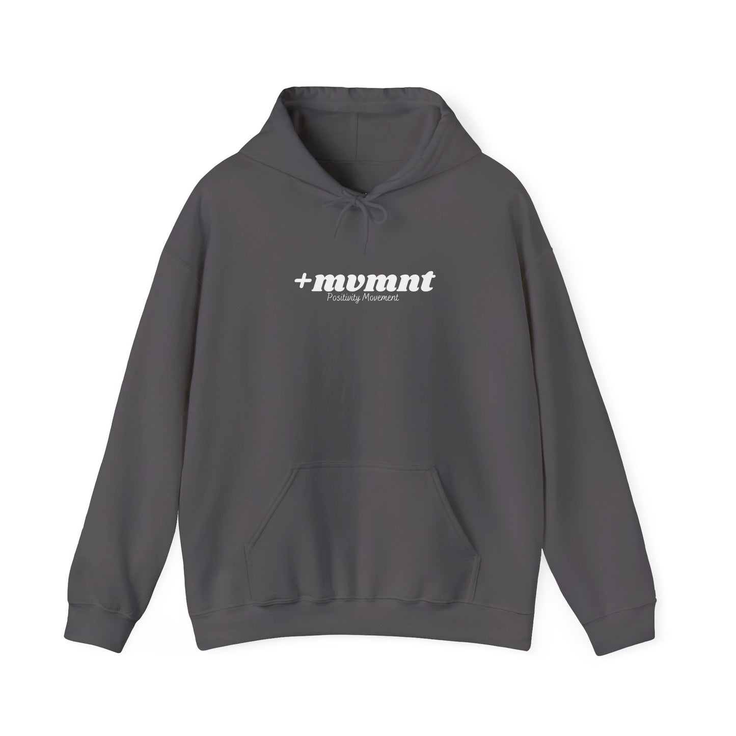 +mvmnt Unisex Hooded Sweatshirt with Motivational Design, Cozy Oversized Hoodie, Graphic Sweatshirt