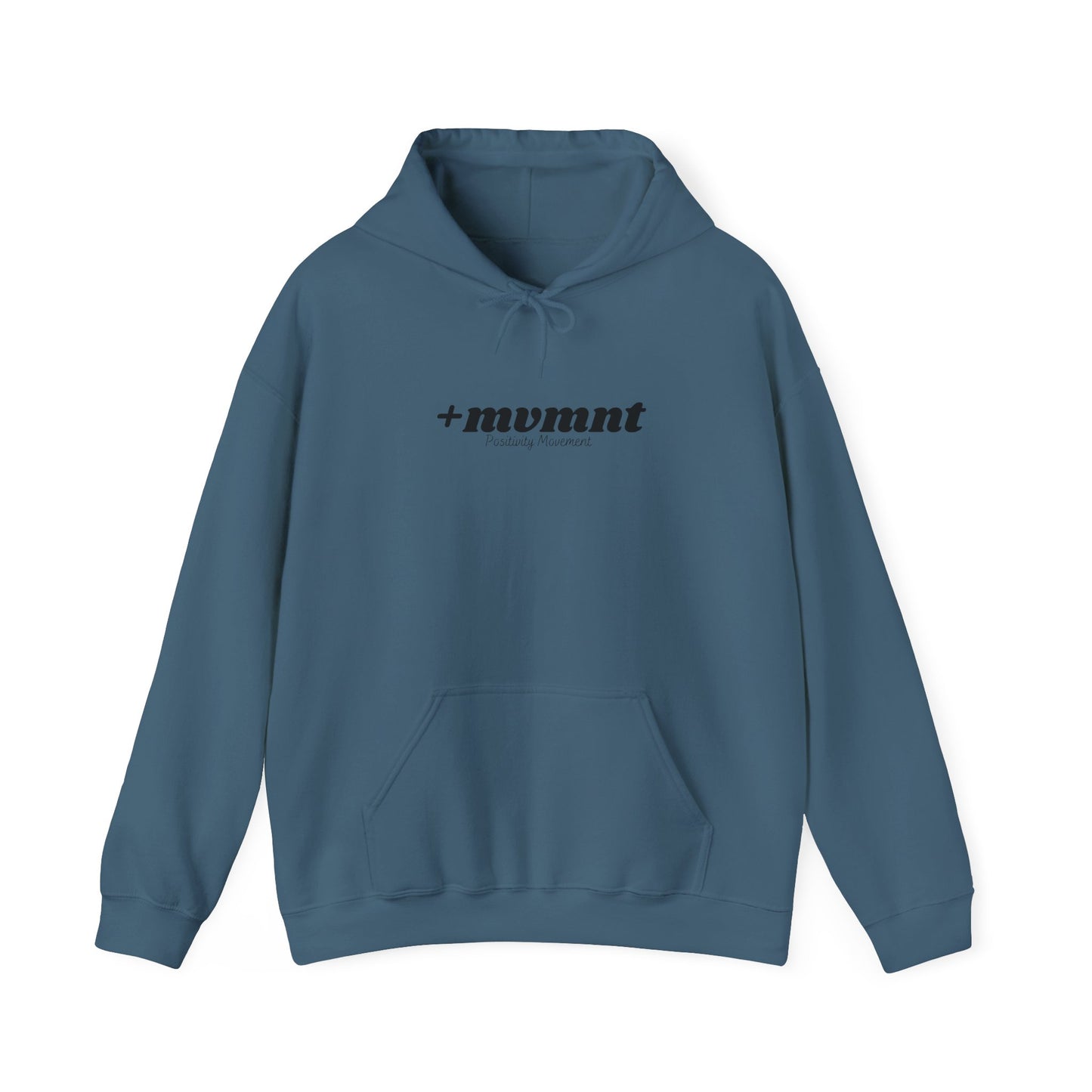 +mvmnt Unisex Hooded Sweatshirt with Motivational Design, Cozy Oversized Hoodie, Graphic Sweatshirt