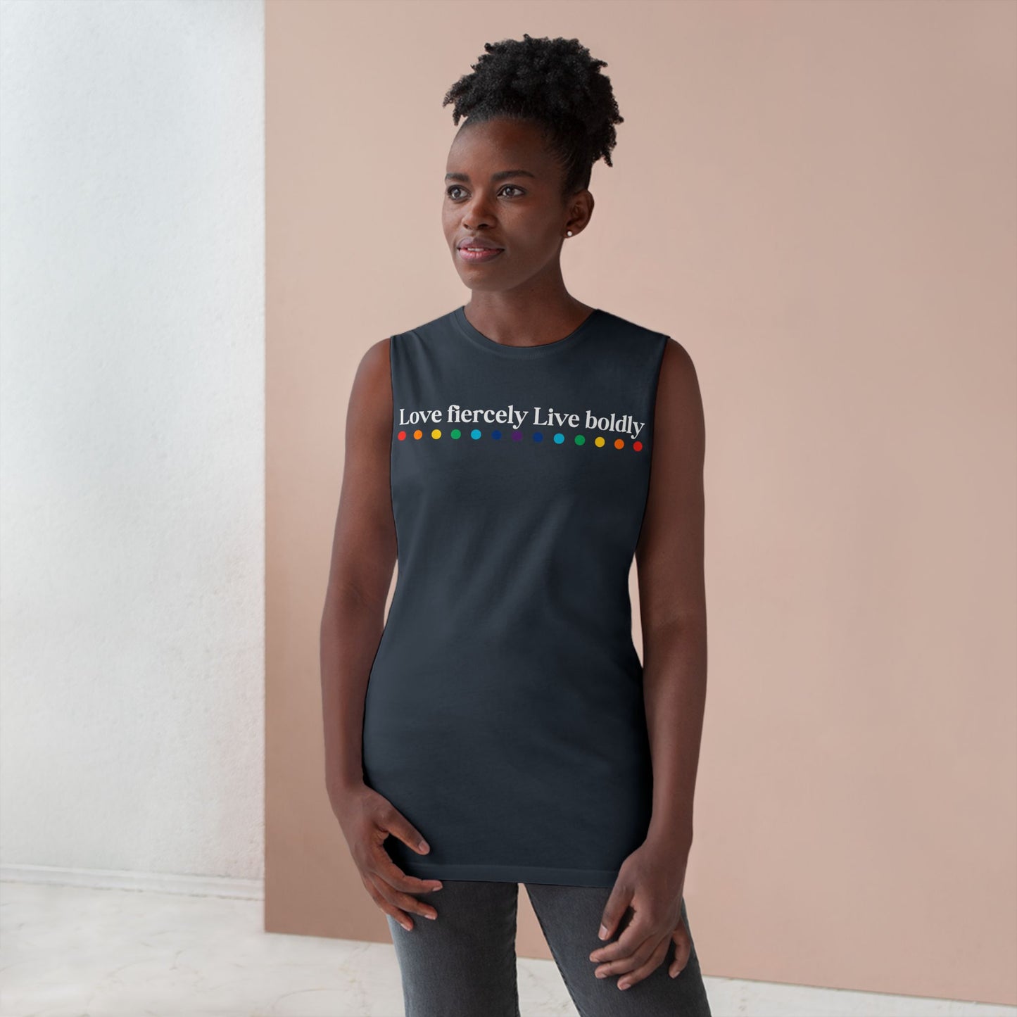 "Love fiercely Live boldly" PRIDE Unisex Tank