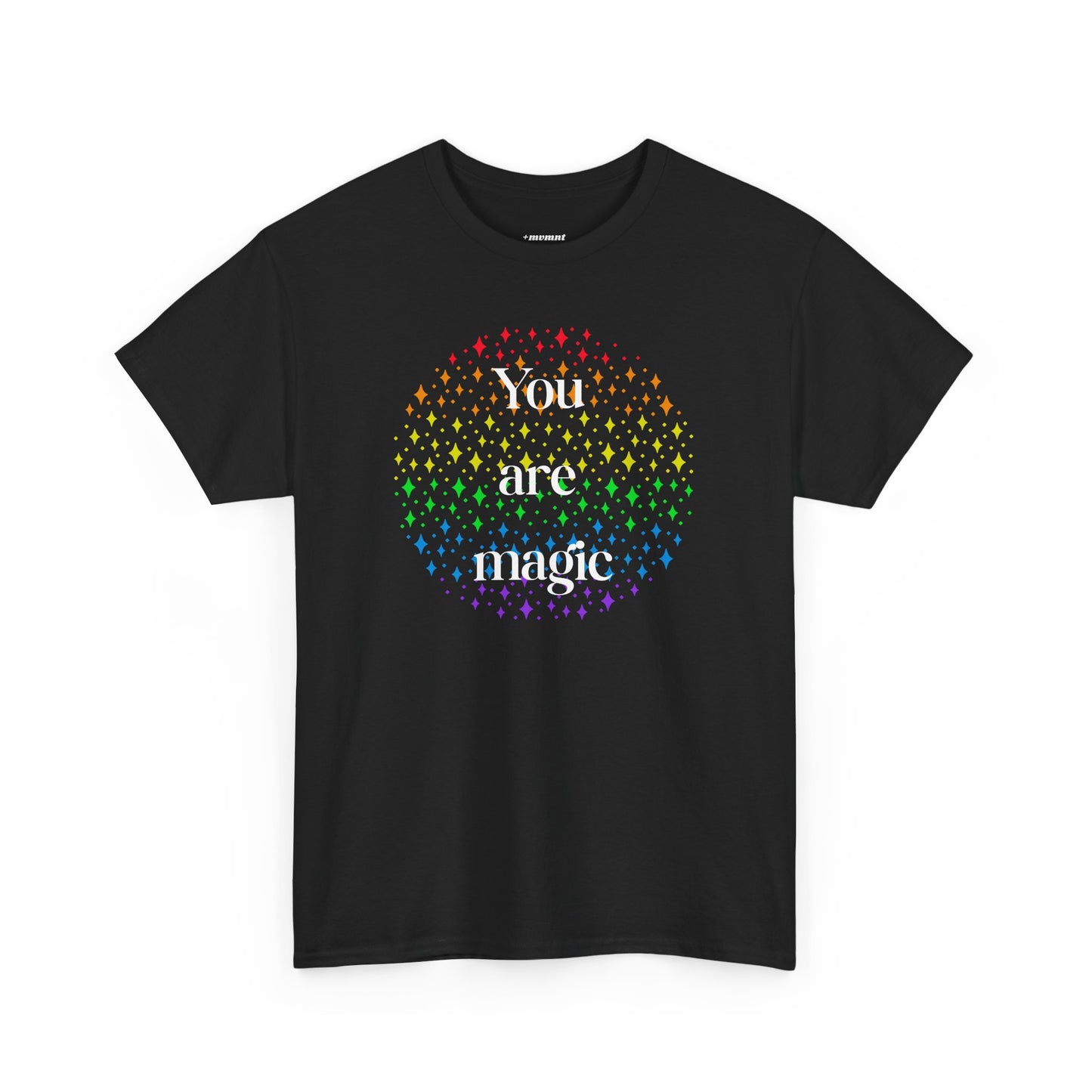 You Are Magic Unisex Tee, Inspirational T-Shirt, Rainbow Graphic Cotton Tee, Gift for Friends, Positive Affirmation Apparel