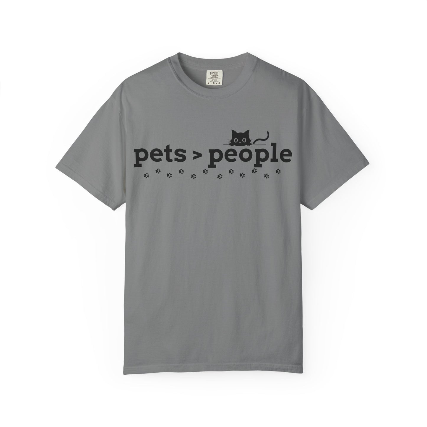 Pets > People T-Shirt (Cat Edition) – Funny Cat & Paw Love Tee