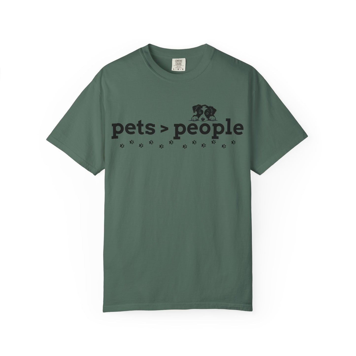 Pets > People T-Shirt (Dog Edition) — Cute Paw Print Dog Lover Tee