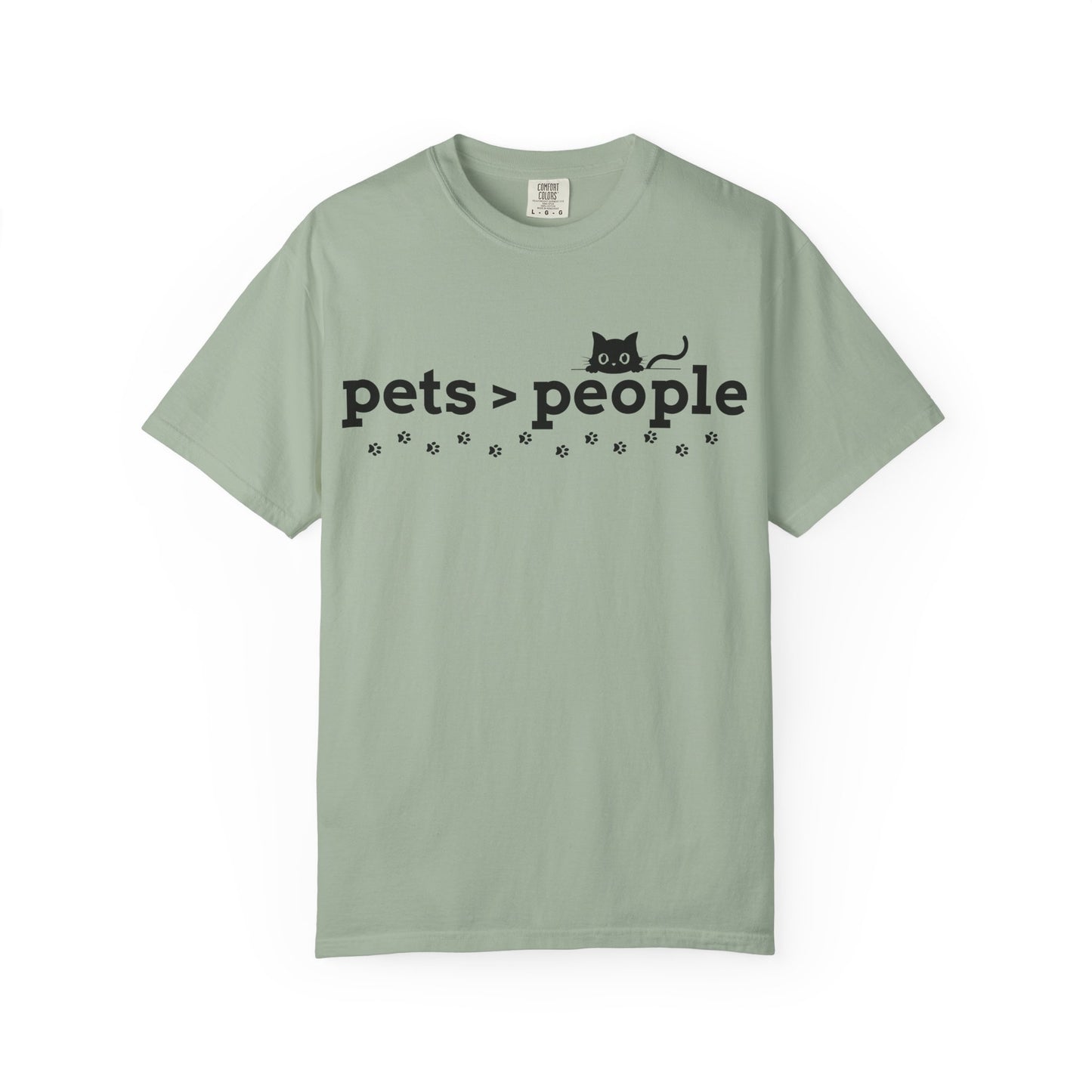Pets > People T-Shirt (Cat Edition) – Funny Cat & Paw Love Tee