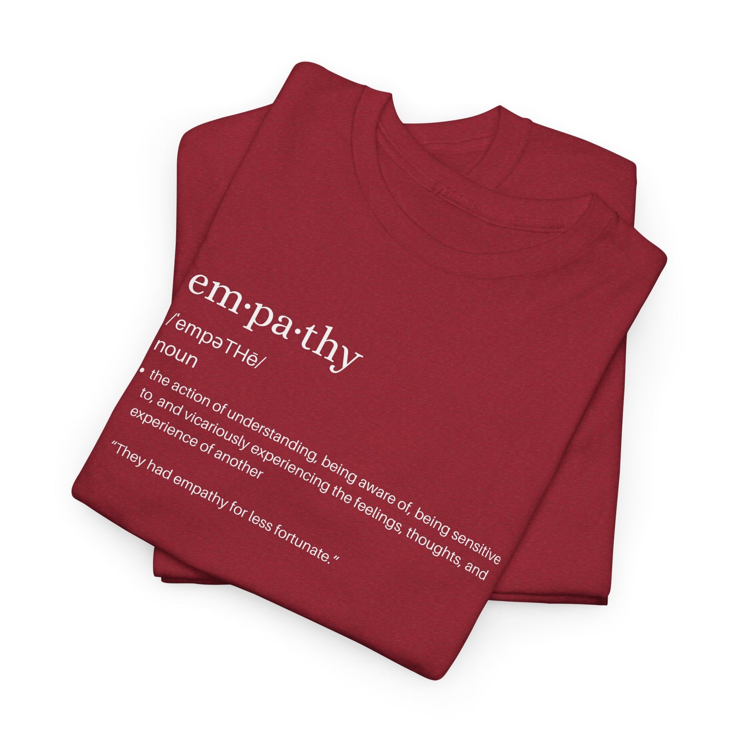 Empathy Definition Tee - Unisex Heavy Cotton Shirt, Gift for Empathetic Souls, Positive Affirmation Shirt, Casual Wear, Inspirational Gift