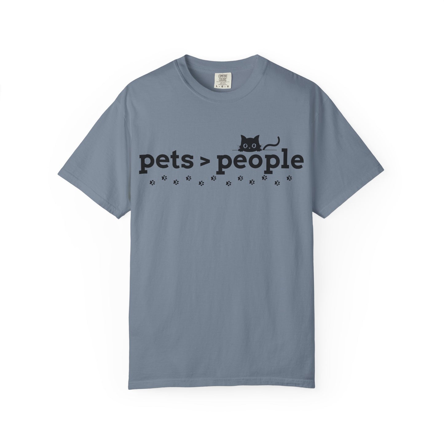 Pets > People T-Shirt (Cat Edition) – Funny Cat & Paw Love Tee
