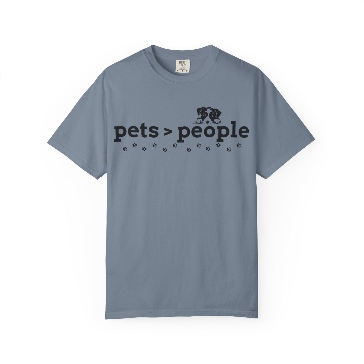 Pets > People T-Shirt (Dog Edition) — Cute Paw Print Dog Lover Tee