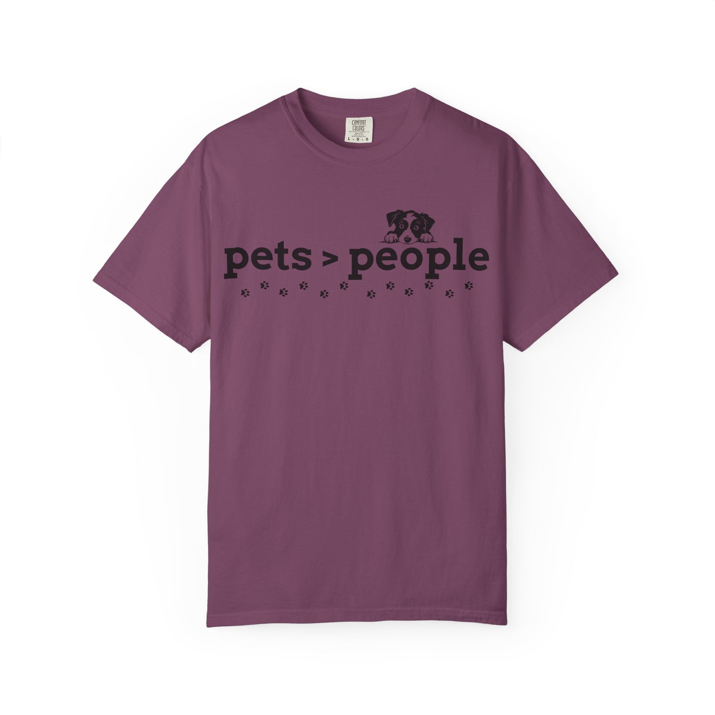 Pets > People T-Shirt (Dog Edition) — Cute Paw Print Dog Lover Tee