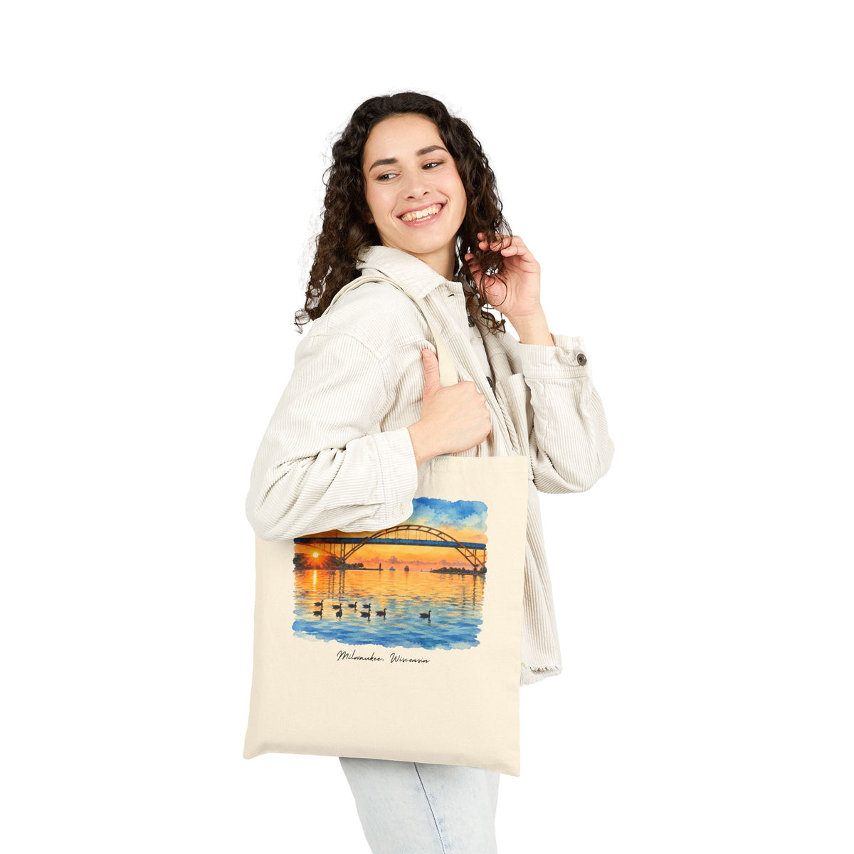 Milwaukee Hoan Bridge Canvas Tote Bag