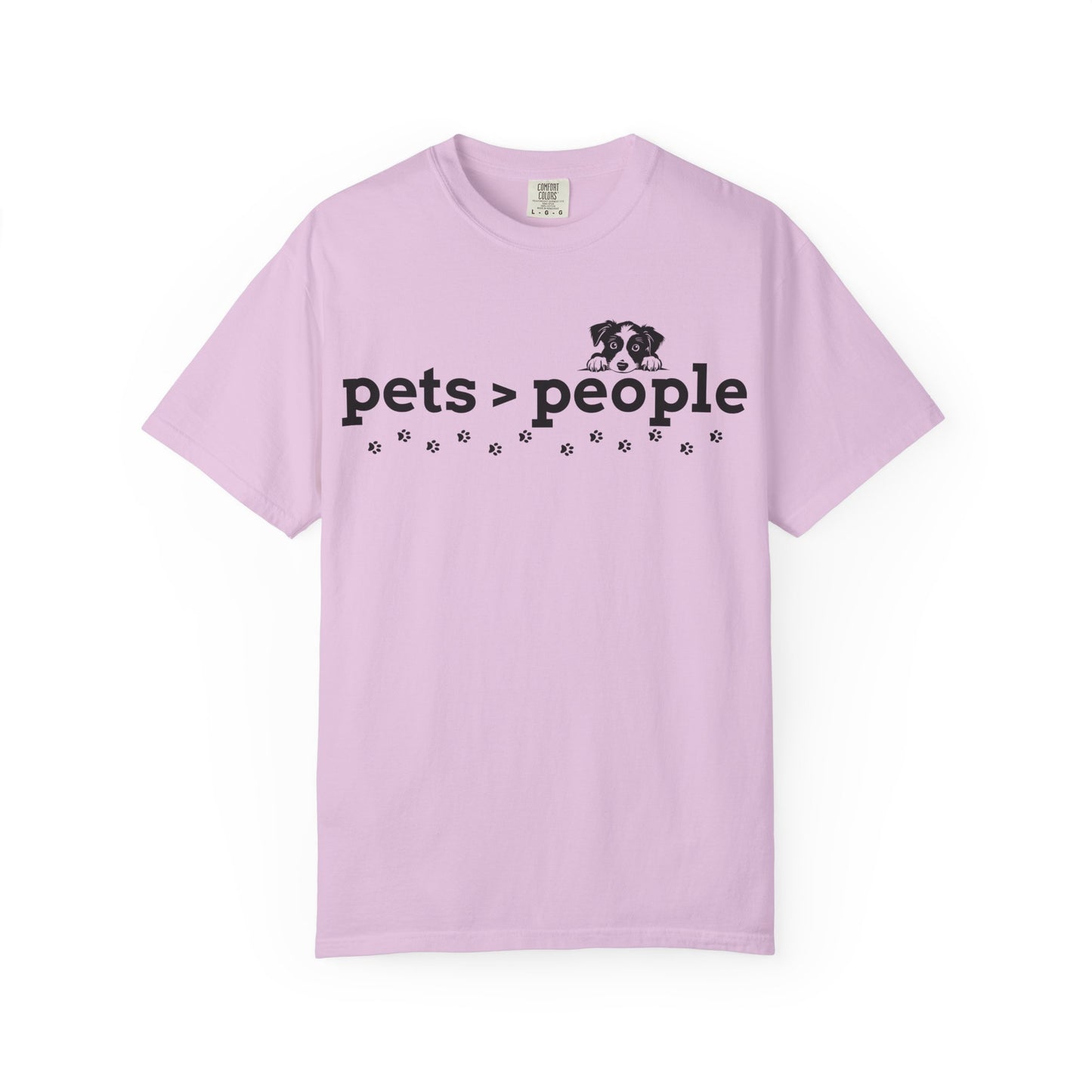 Pets > People T-Shirt (Dog Edition) — Cute Paw Print Dog Lover Tee