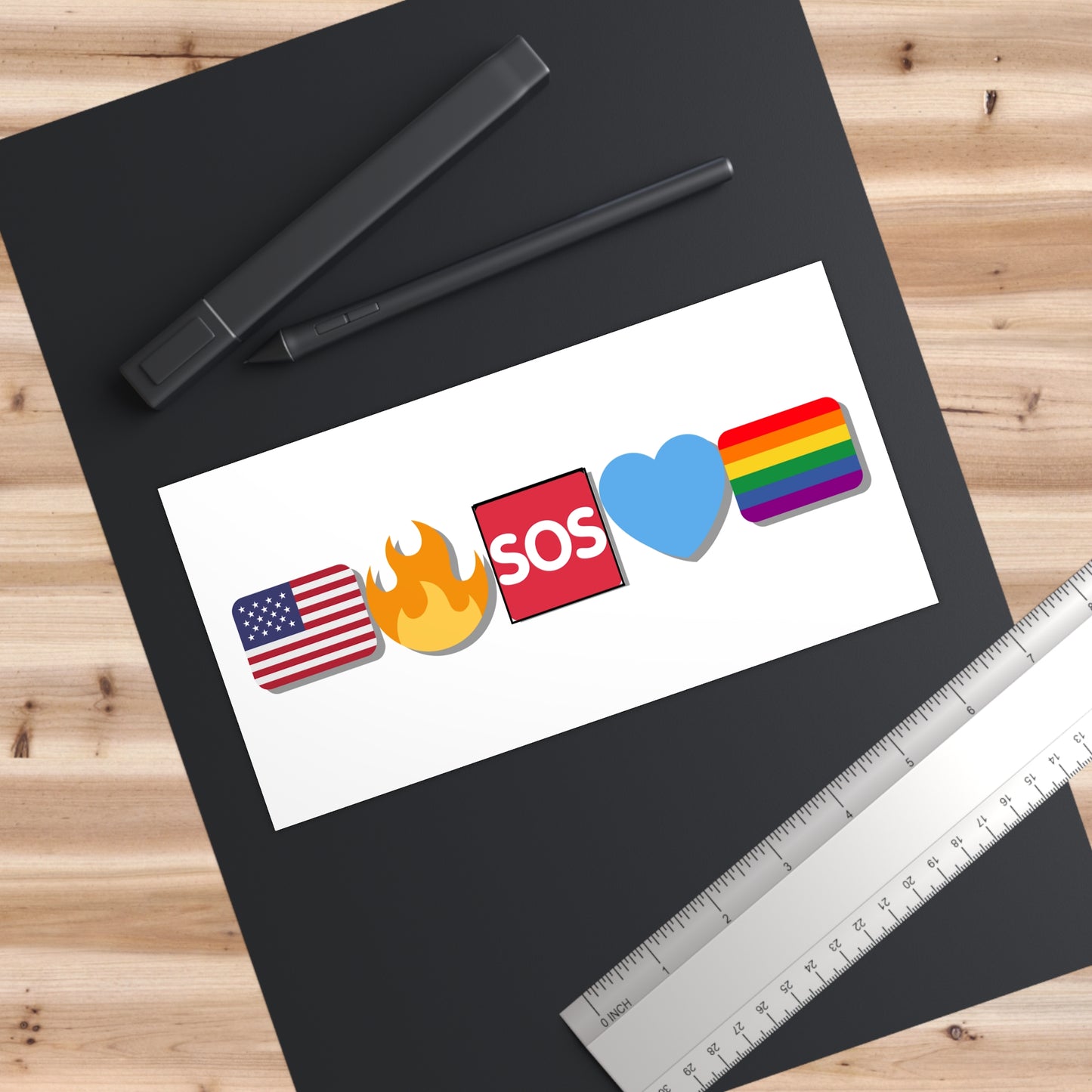 Vibrant Bumper Stickers for Expression and Activism | SOS USA, Democrat, Pride Themes