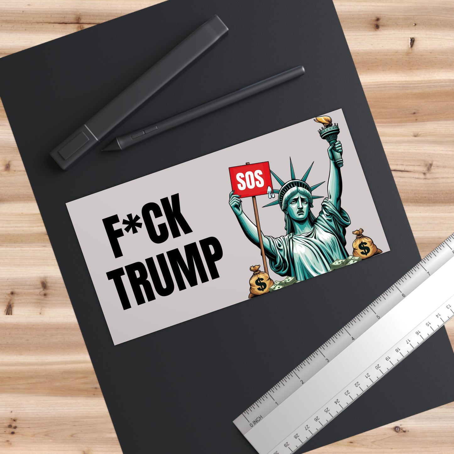 Bold Political Bumper Sticker - F*CK TRUMP - Statement Car Decor