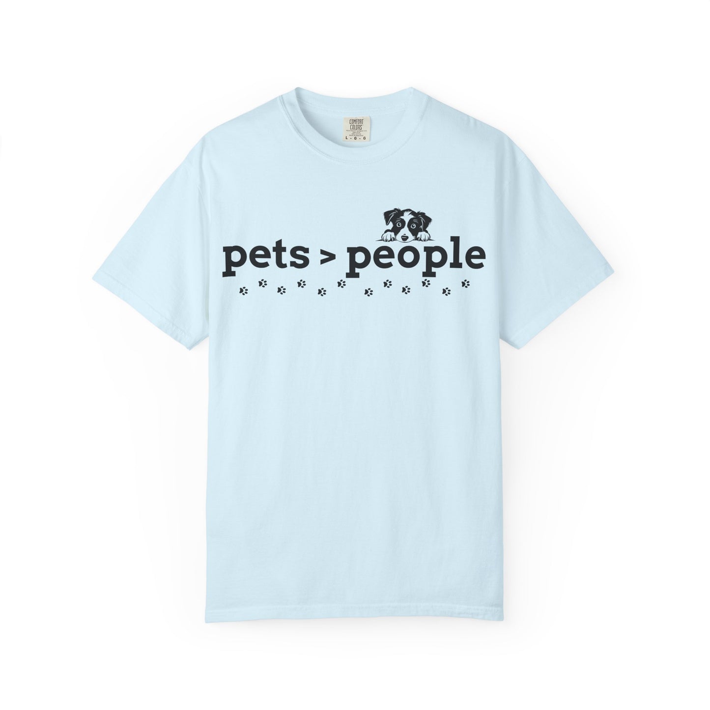 Pets > People T-Shirt (Dog Edition) — Cute Paw Print Dog Lover Tee