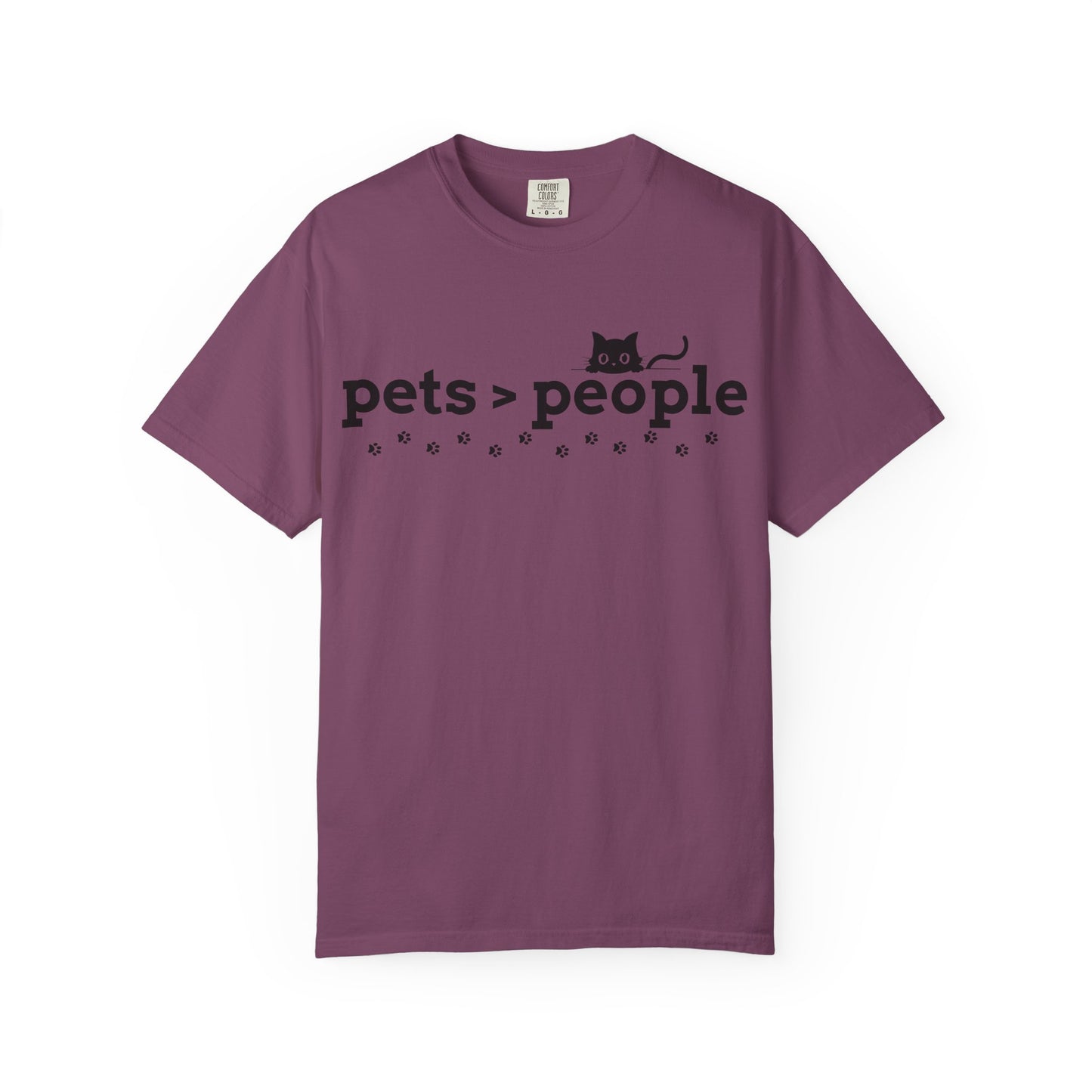 Pets > People T-Shirt (Cat Edition) – Funny Cat & Paw Love Tee