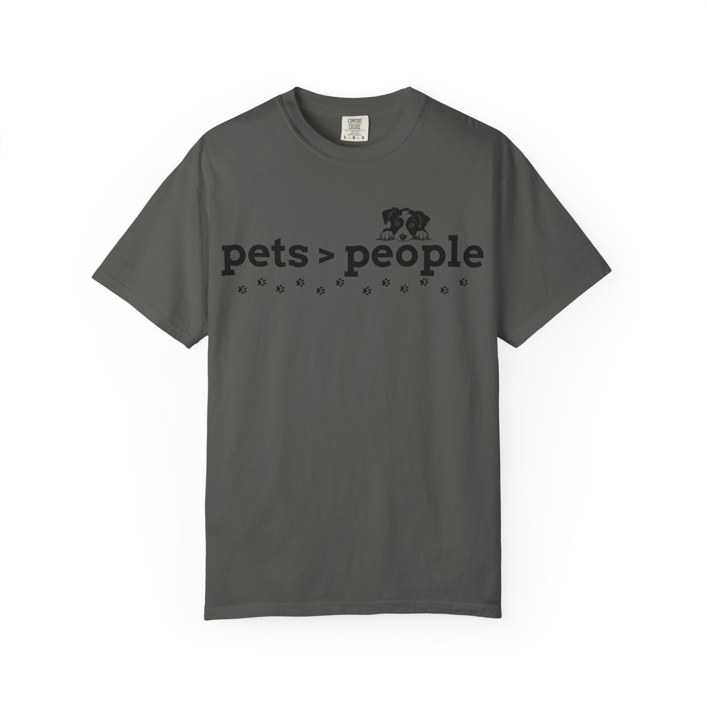 Pets > People T-Shirt (Dog Edition) — Cute Paw Print Dog Lover Tee